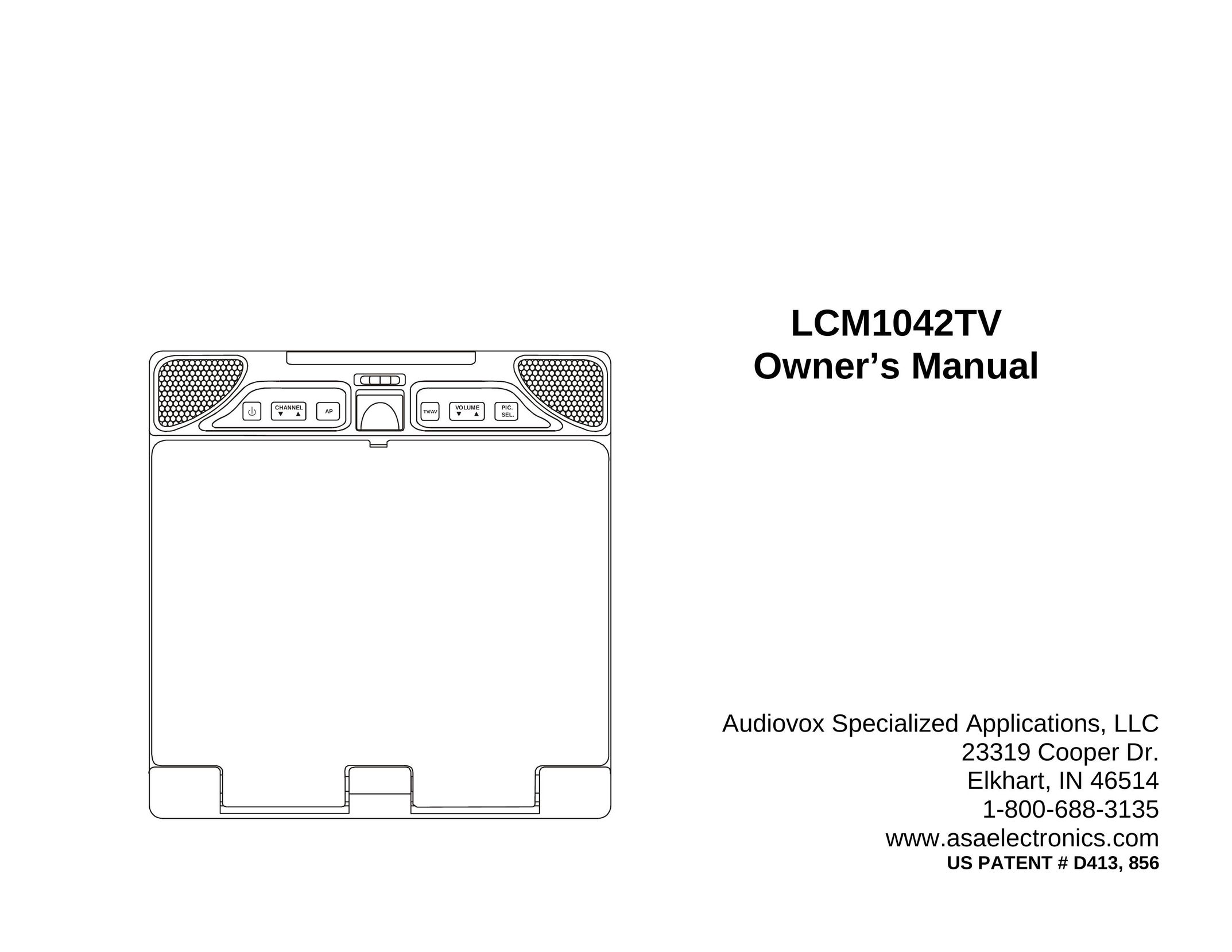 ASA Electronics LCM1042TV Projection Television User Manual