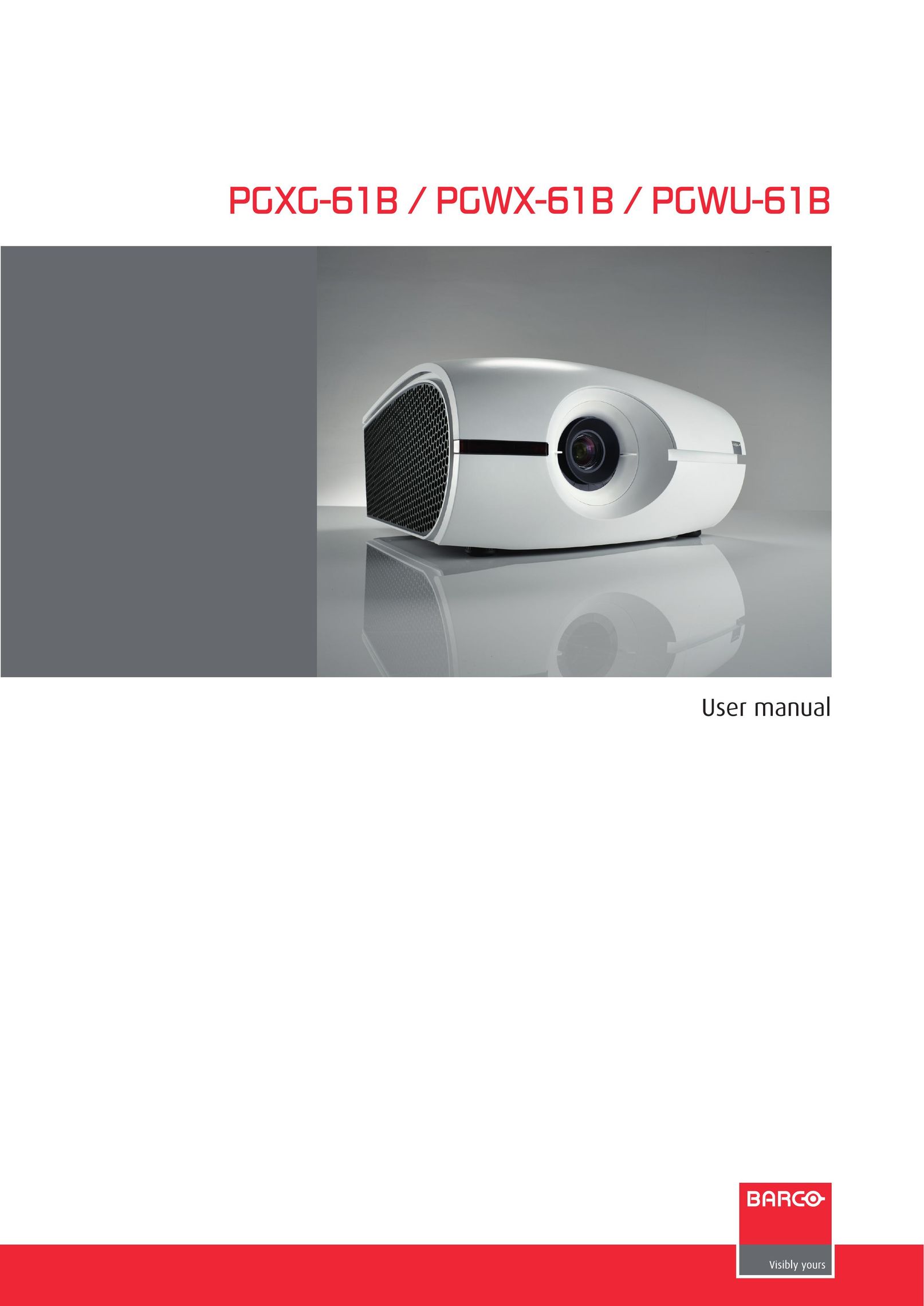 Barco PGXG-61B Projection Television User Manual
