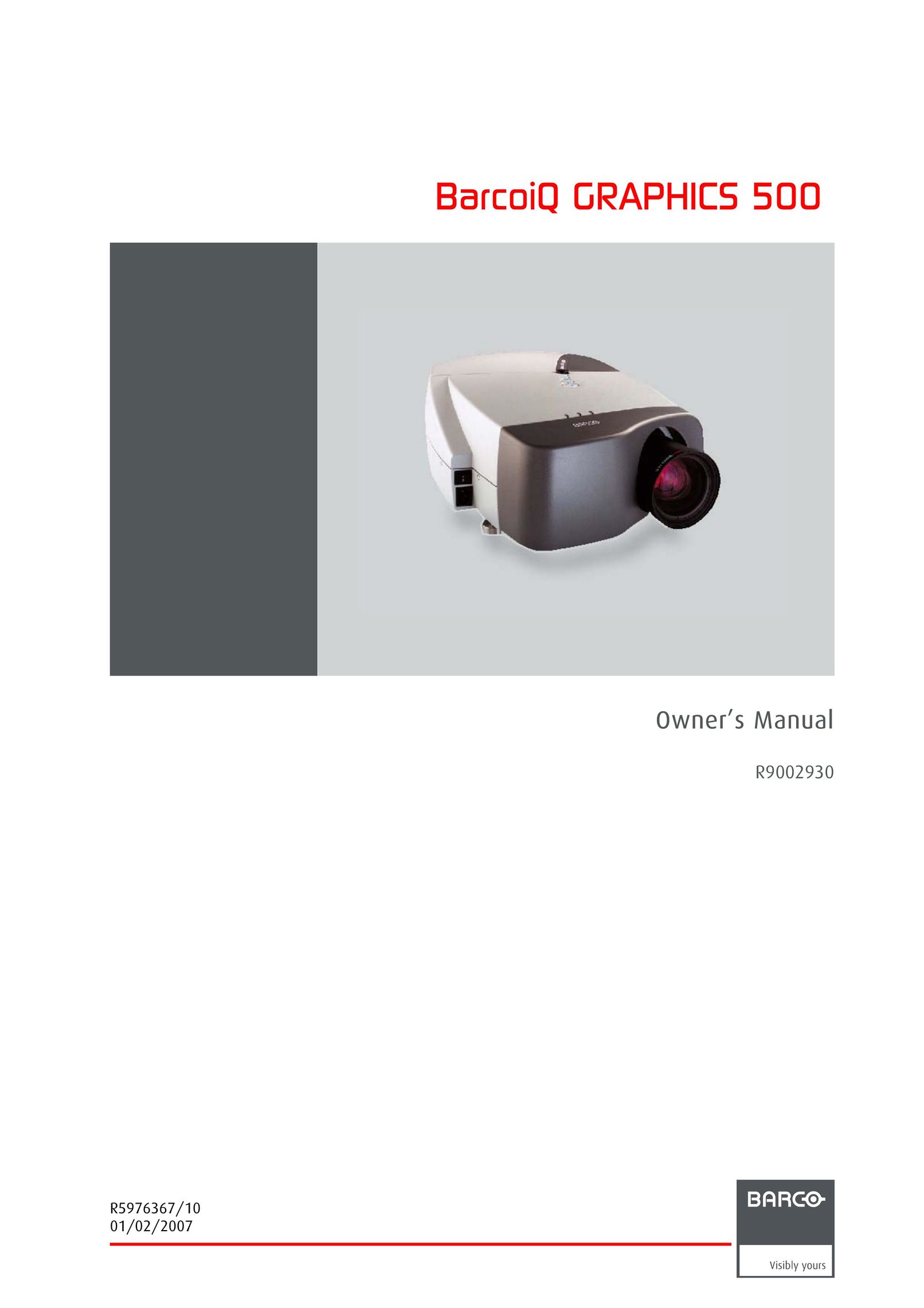 Barco R9002930 Projection Television User Manual