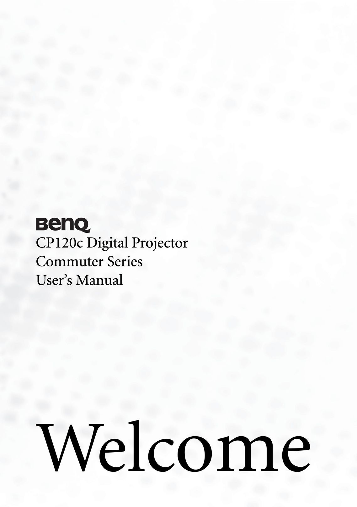 BenQ CP120C Projection Television User Manual