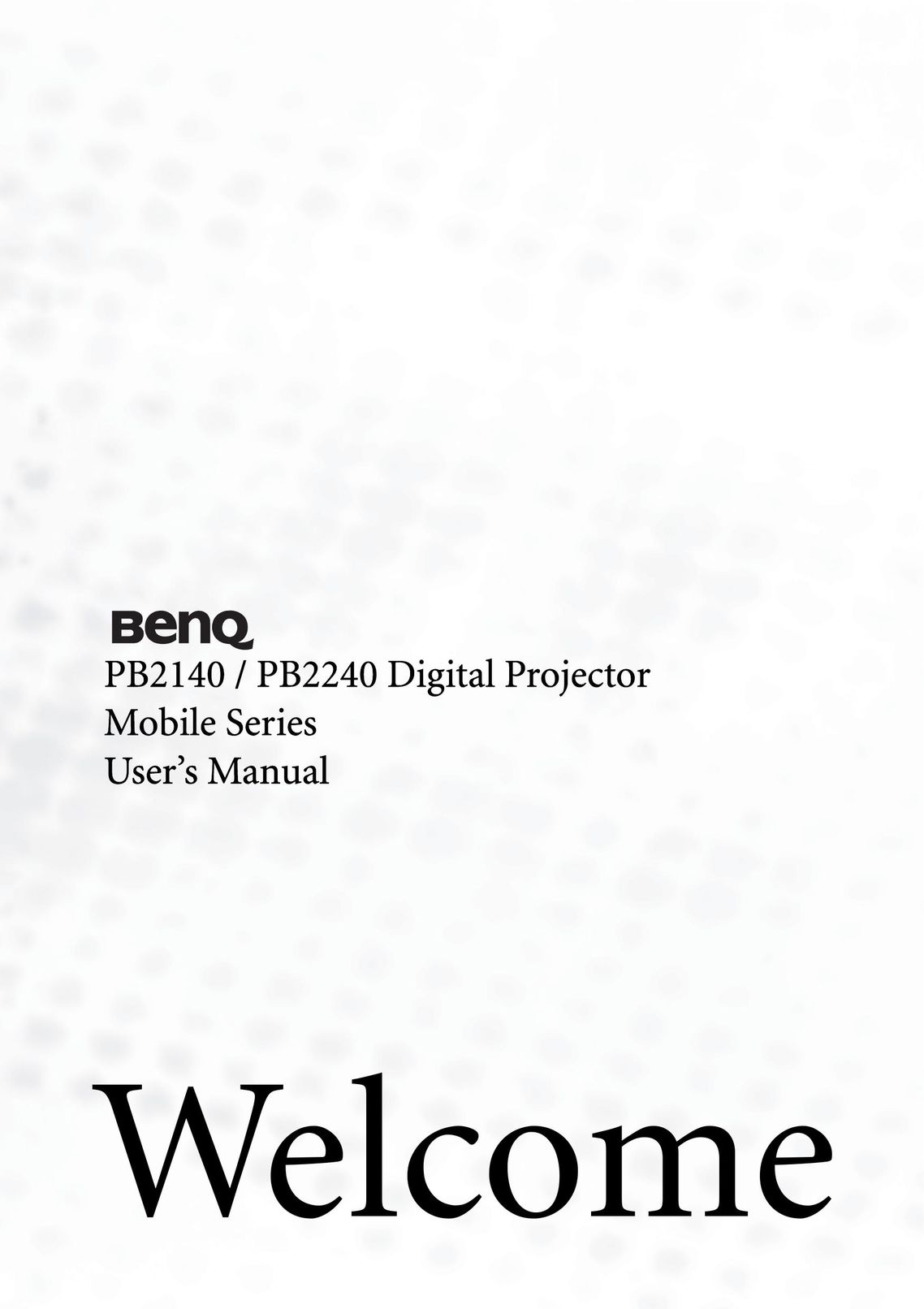 BenQ PB2140/PB2240 Projection Television User Manual