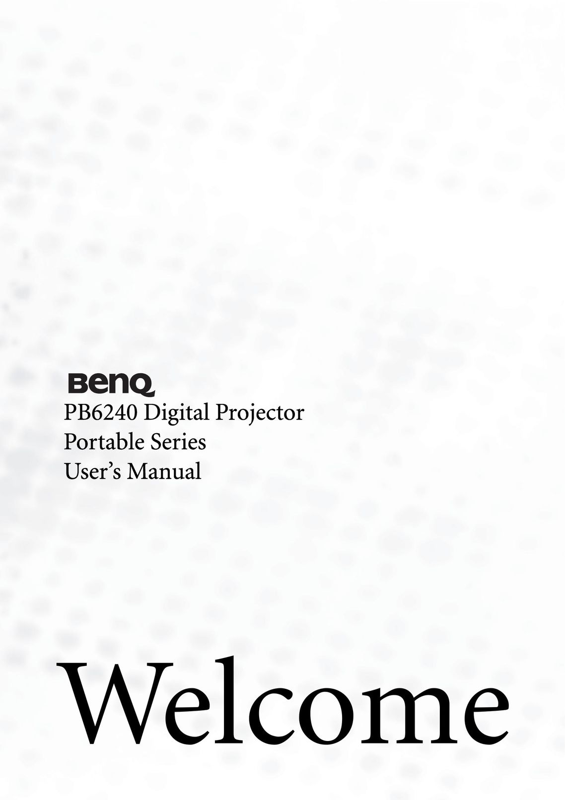 BenQ PB6240 Projection Television User Manual