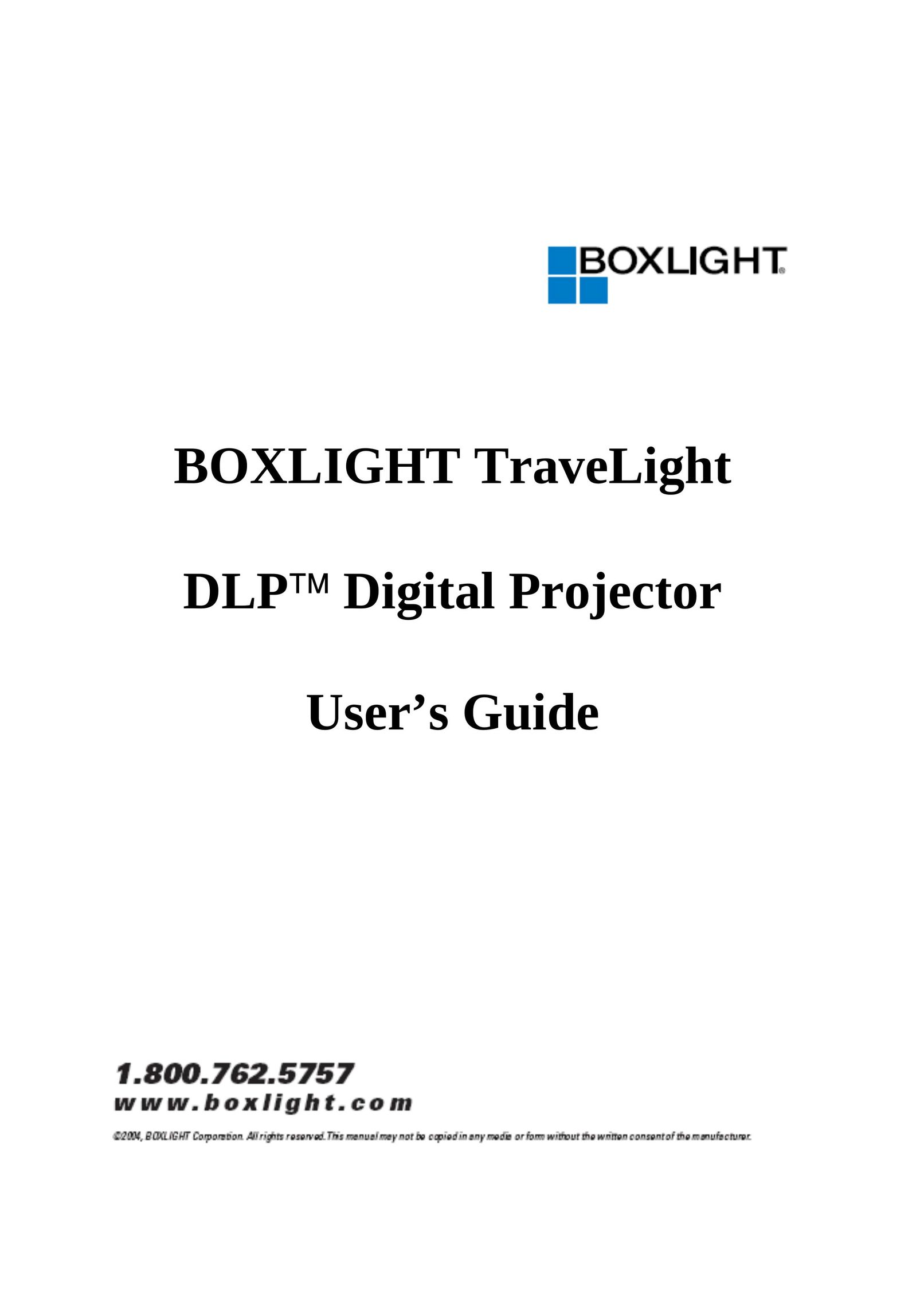BOXLIGHT DLP Projection Television User Manual