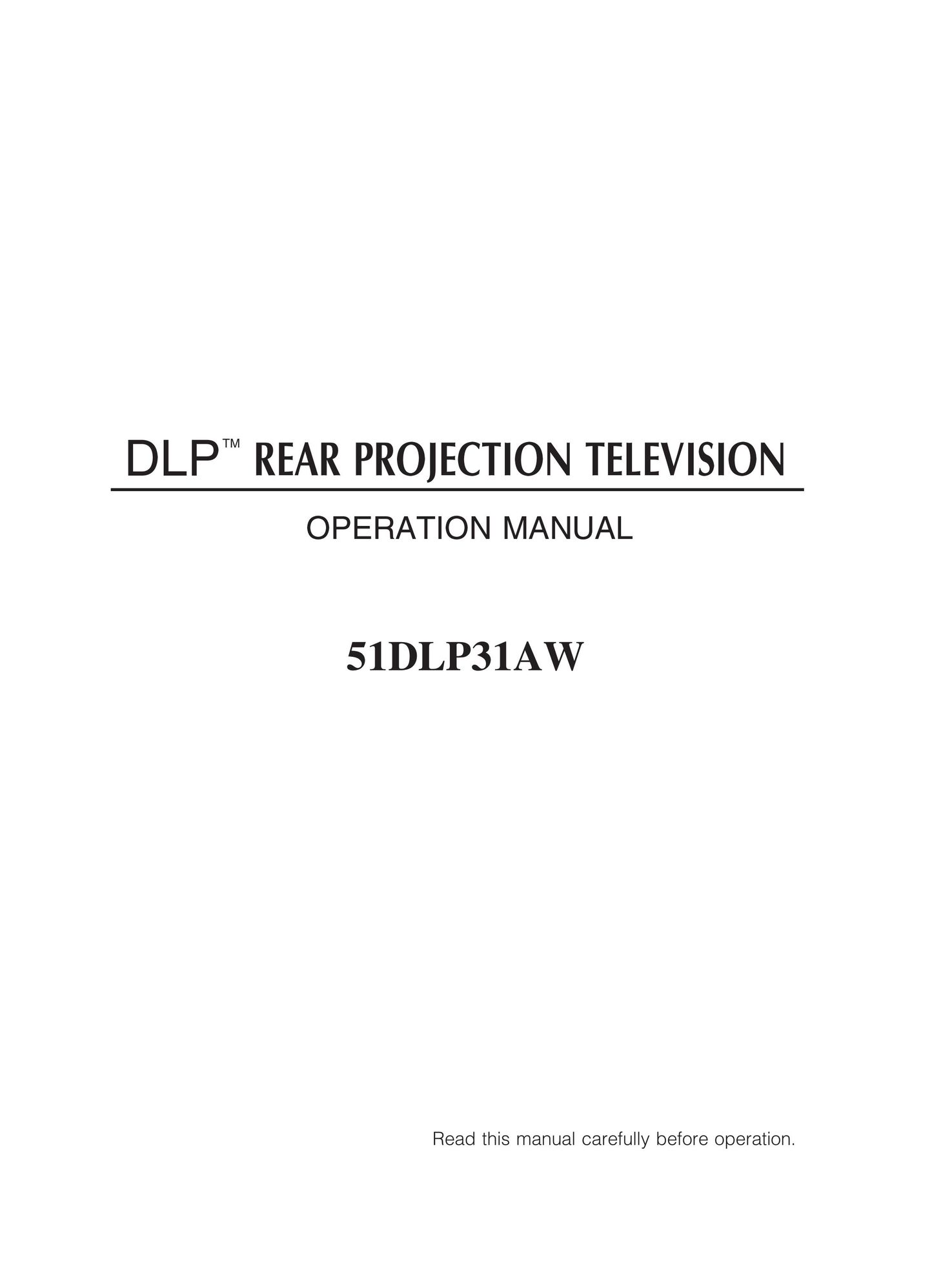 Changhong Electric 51DLP31AW Projection Television User Manual