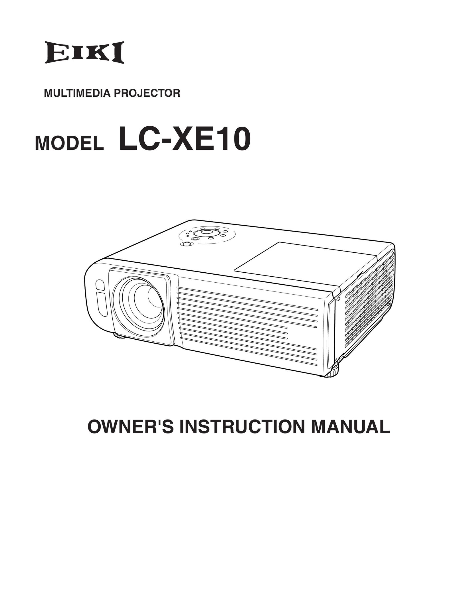 Eiki LC-XE10 Projection Television User Manual