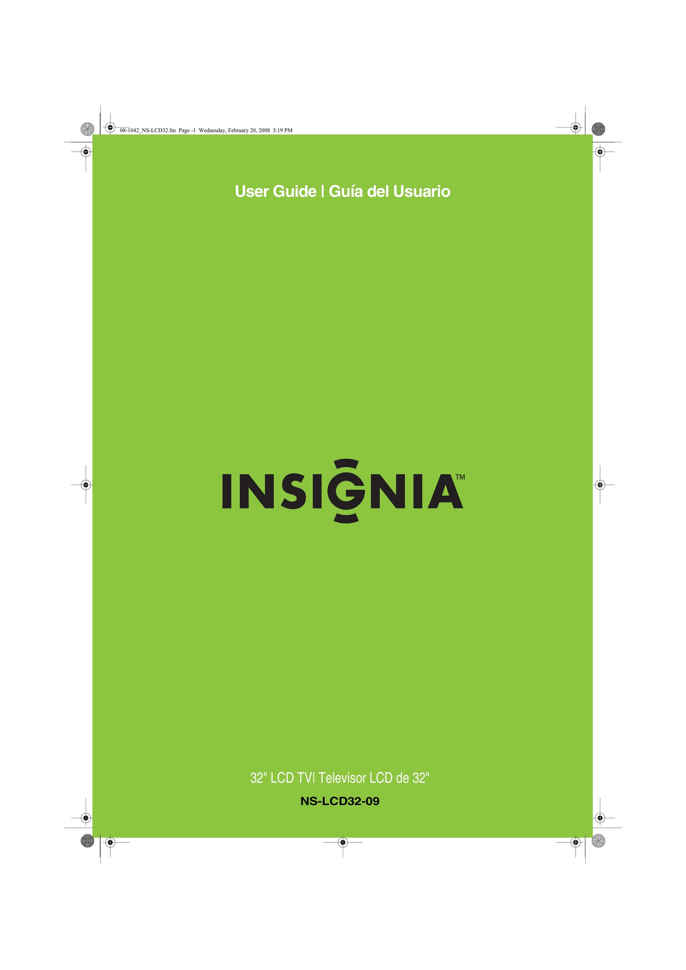 Insignia NS-LCD32-09 Projection Television User Manual