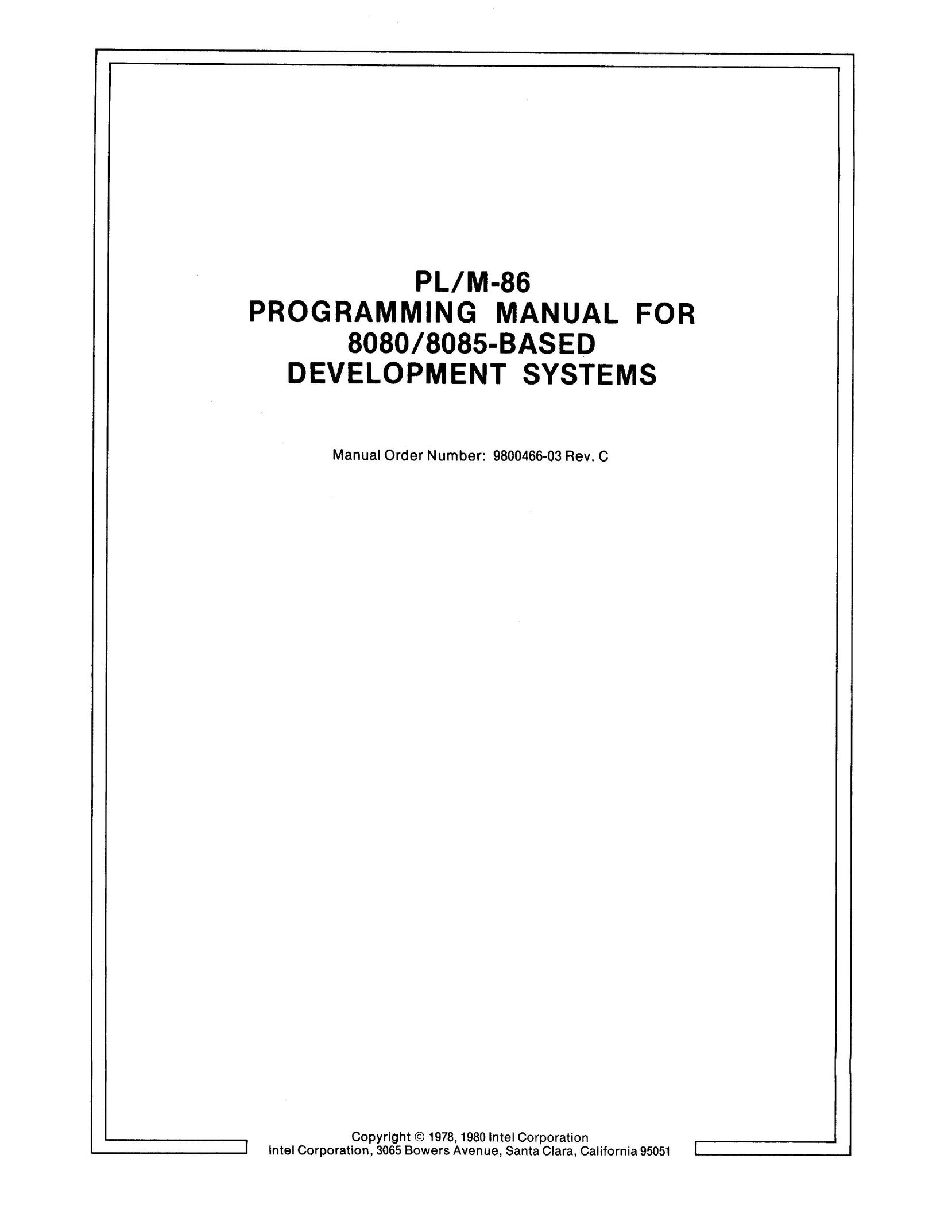 Intel 8085-based Projection Television User Manual