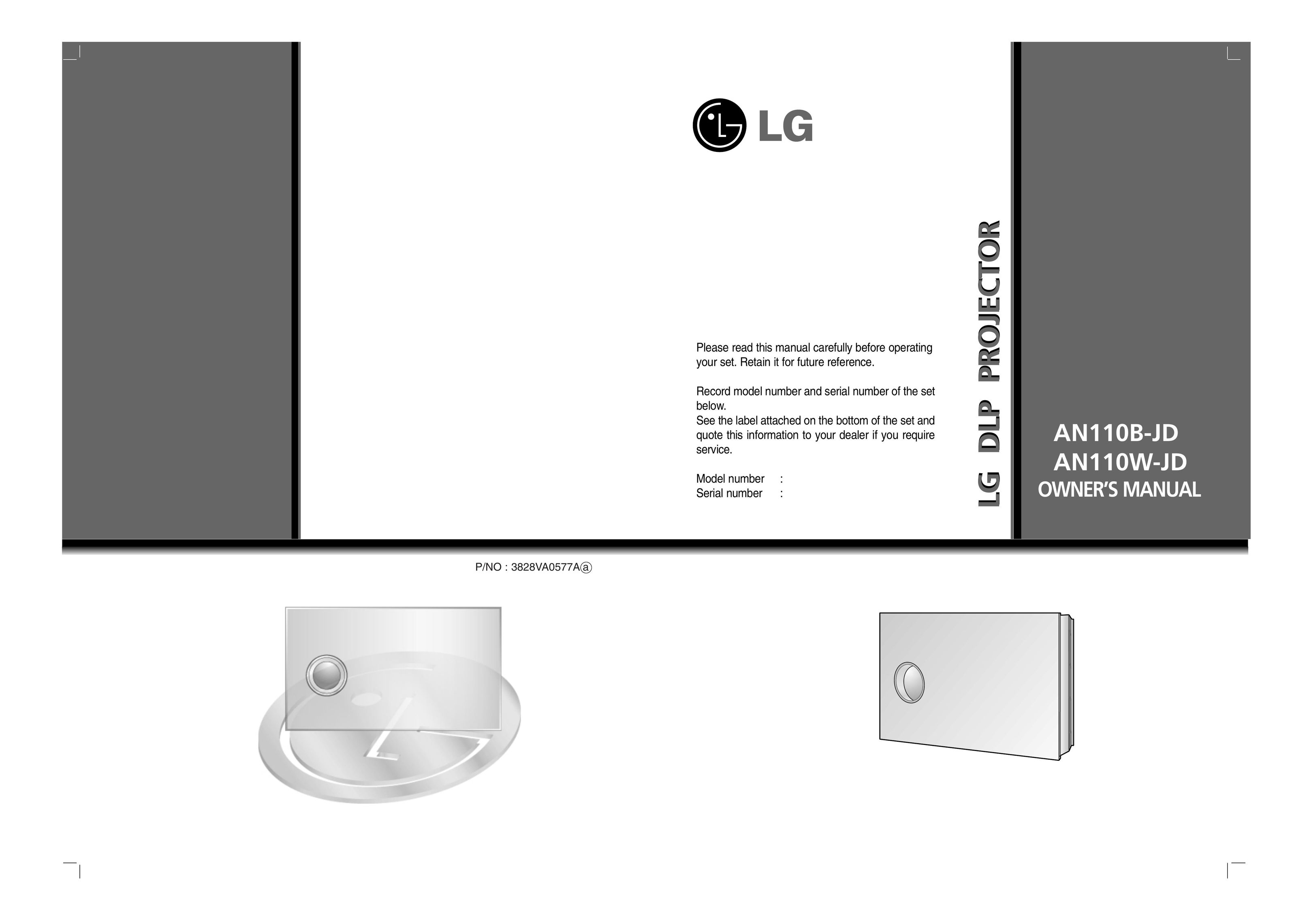 LG Electronics AN110B-JD Projection Television User Manual