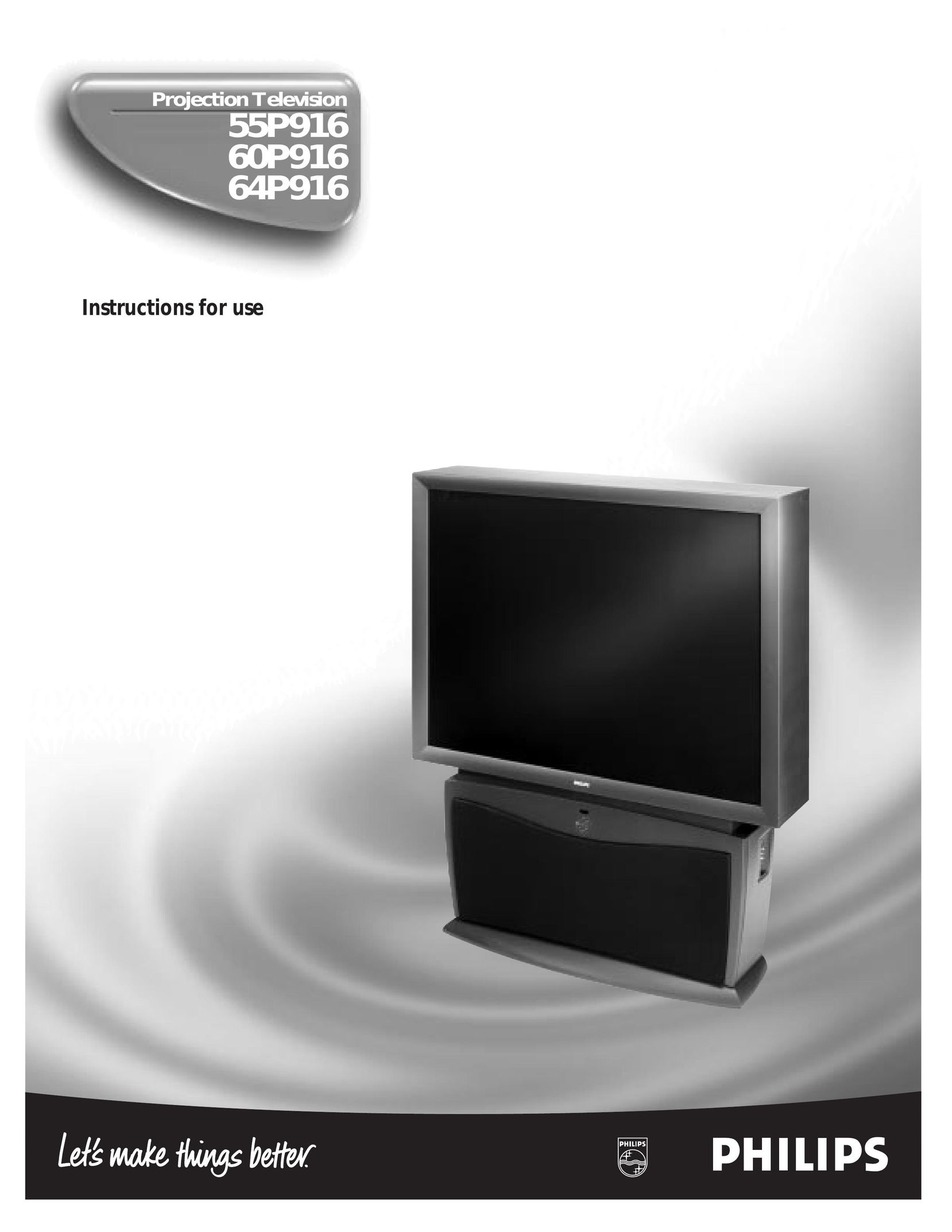 Magnavox 55P916 Projection Television User Manual