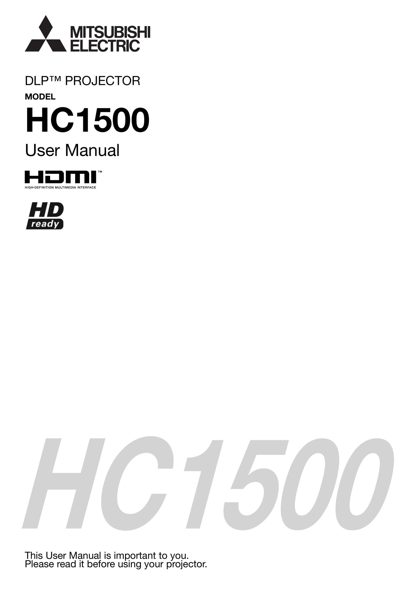 Mitsubishi Electronics HC1500 Projection Television User Manual