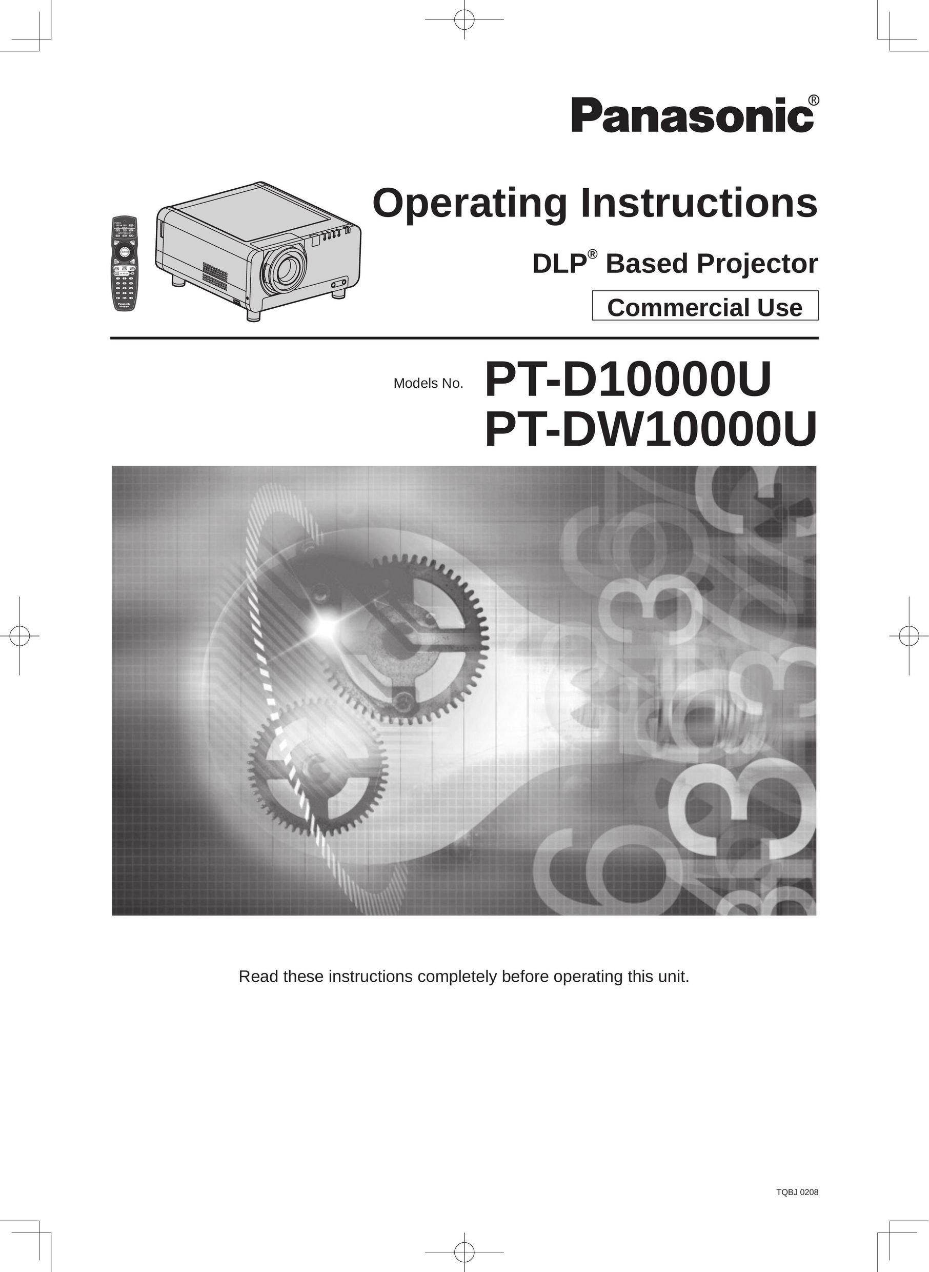 Panasonic DW10000U Projection Television User Manual