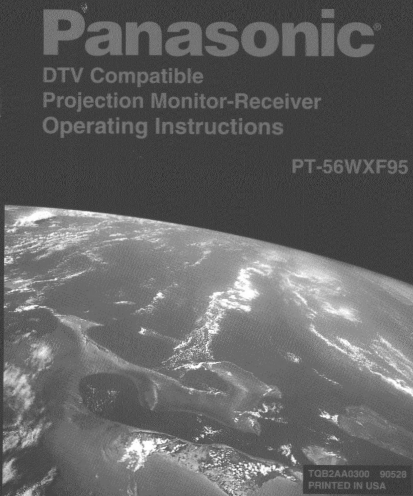 Panasonic PT 56WXF95 Projection Television User Manual
