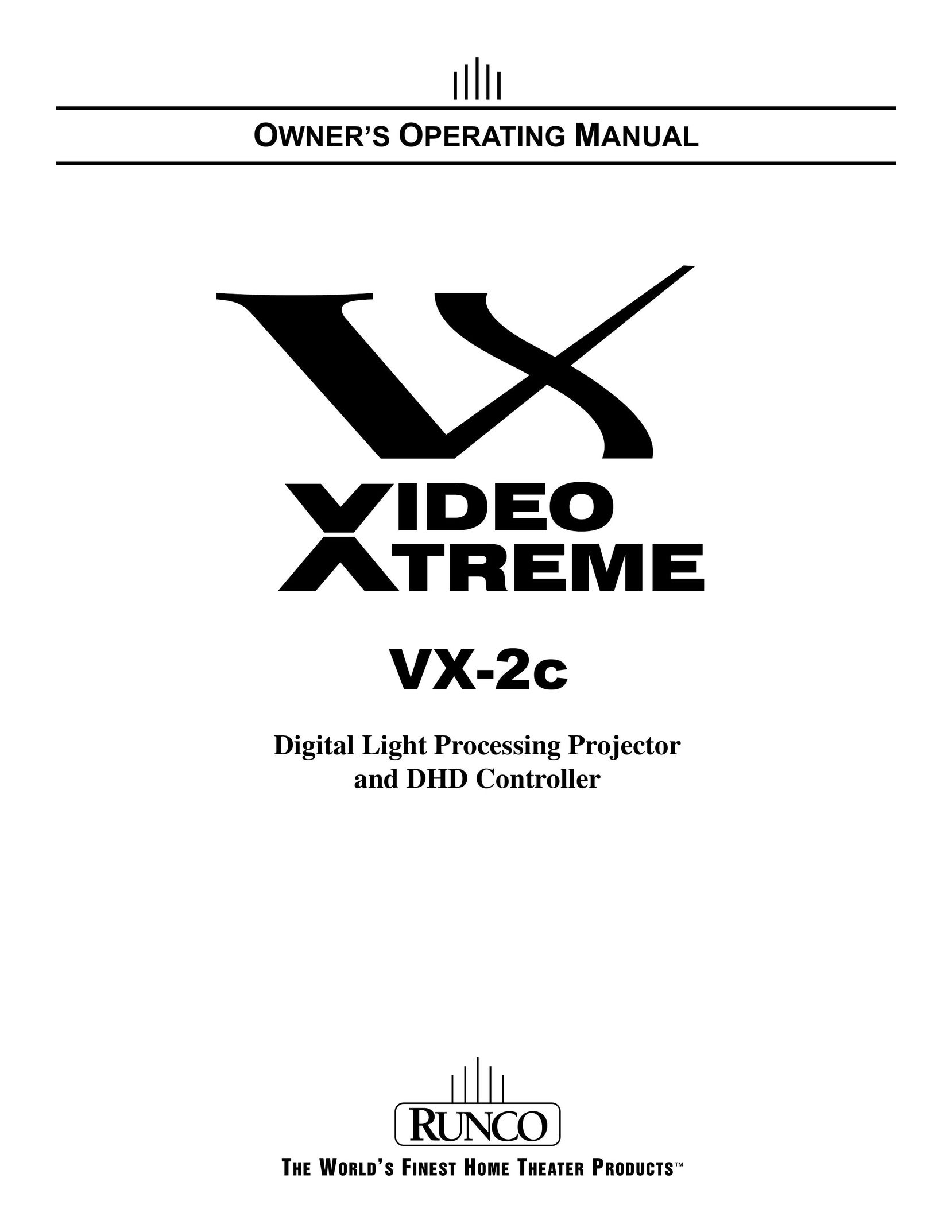 Runco VX-2c Projection Television User Manual