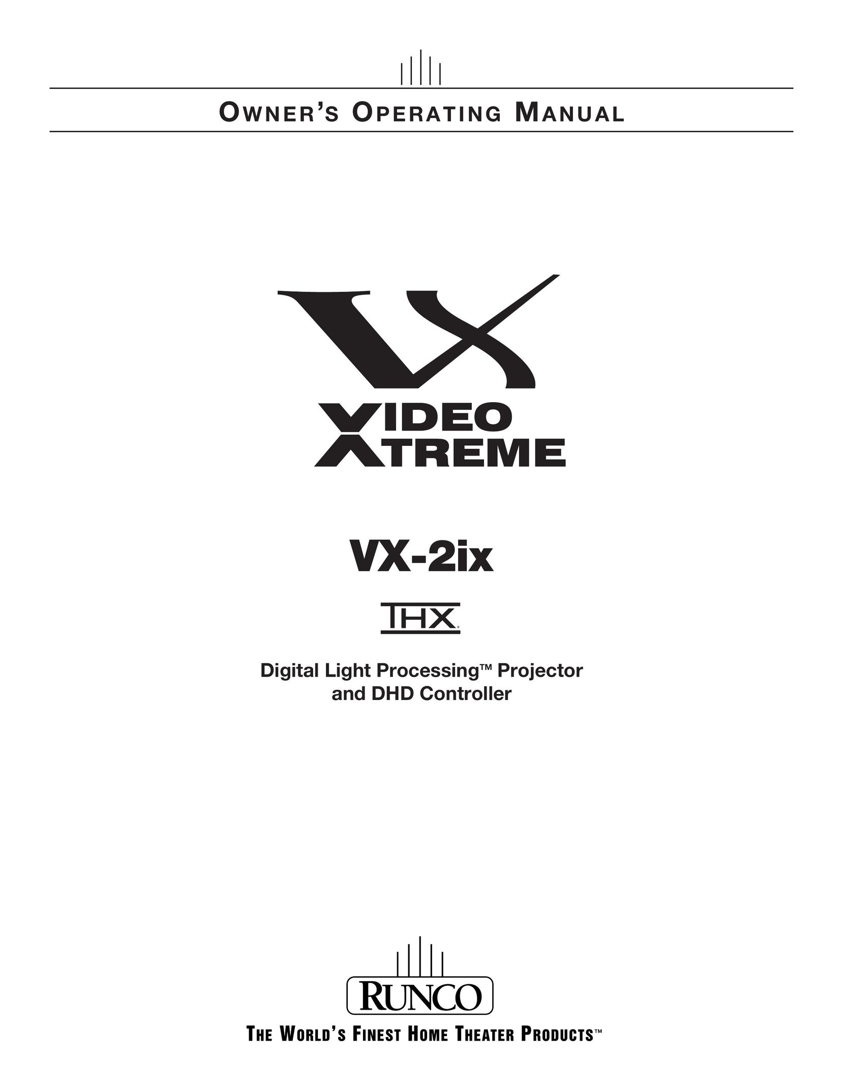 Runco VX-2ix Projection Television User Manual
