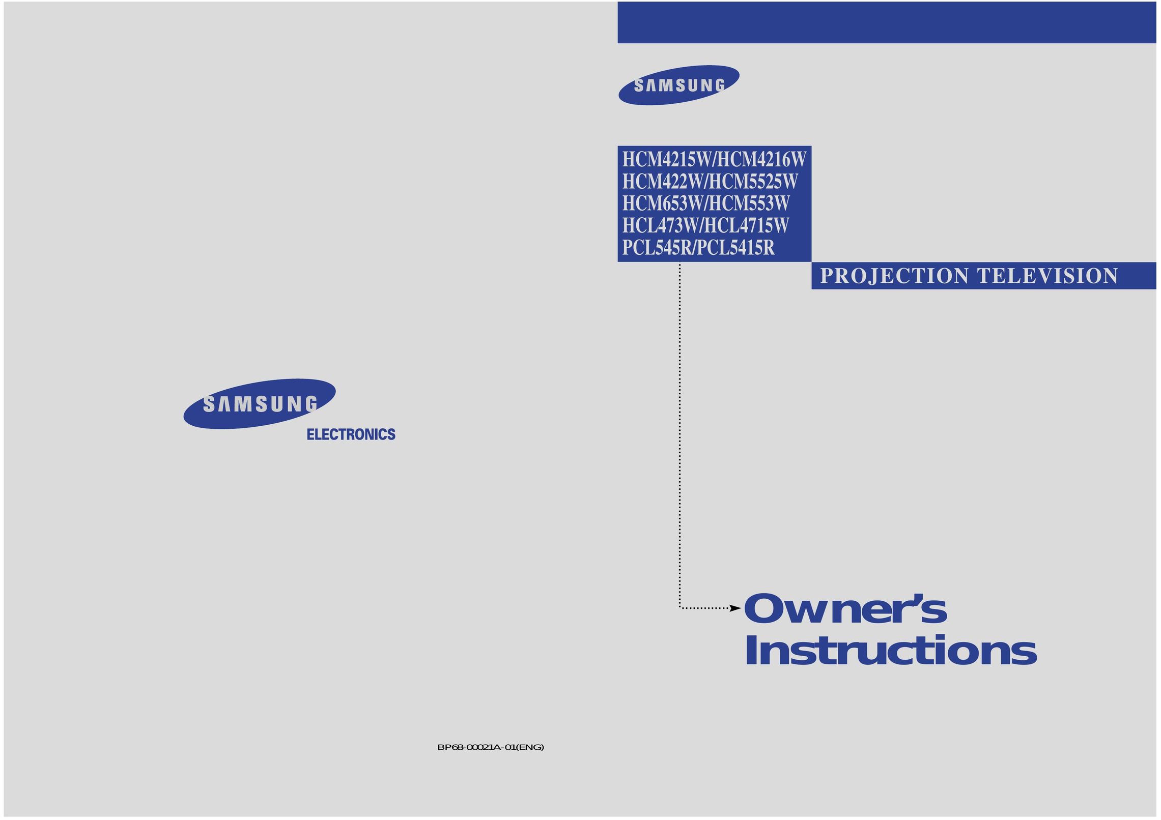 Samsung HCM4215W Projection Television User Manual