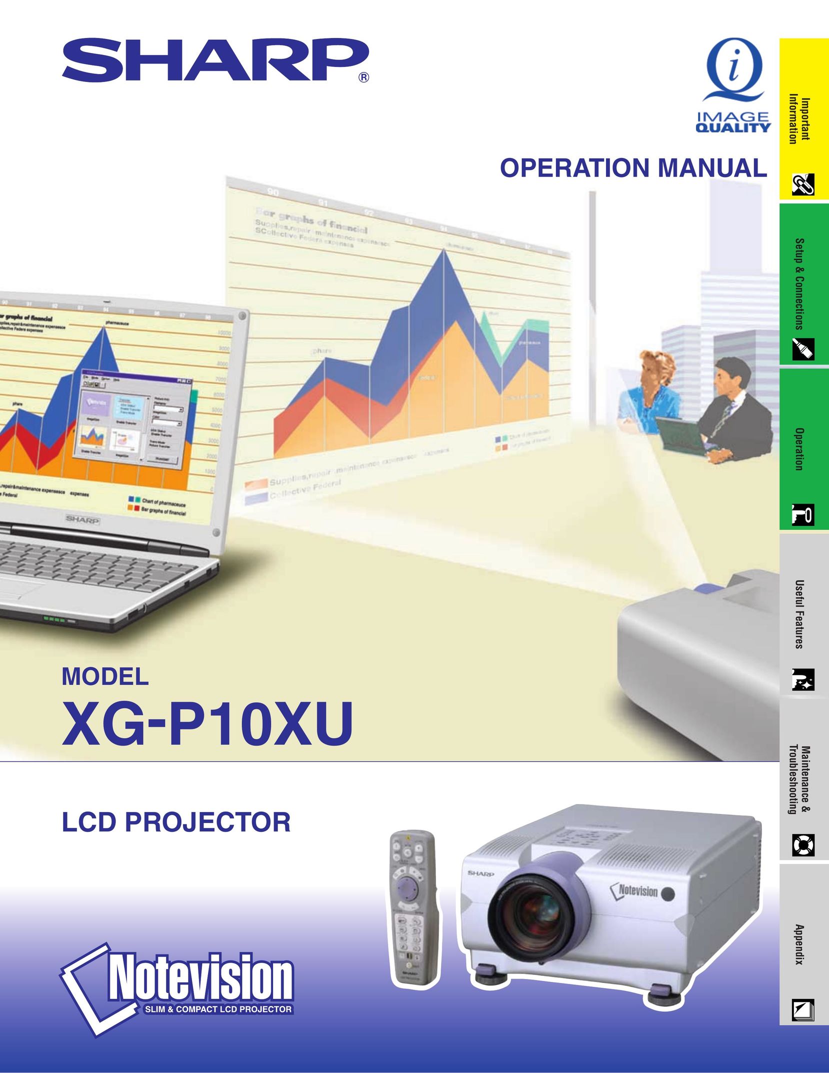 Sharp XG - P10XU Projection Television User Manual