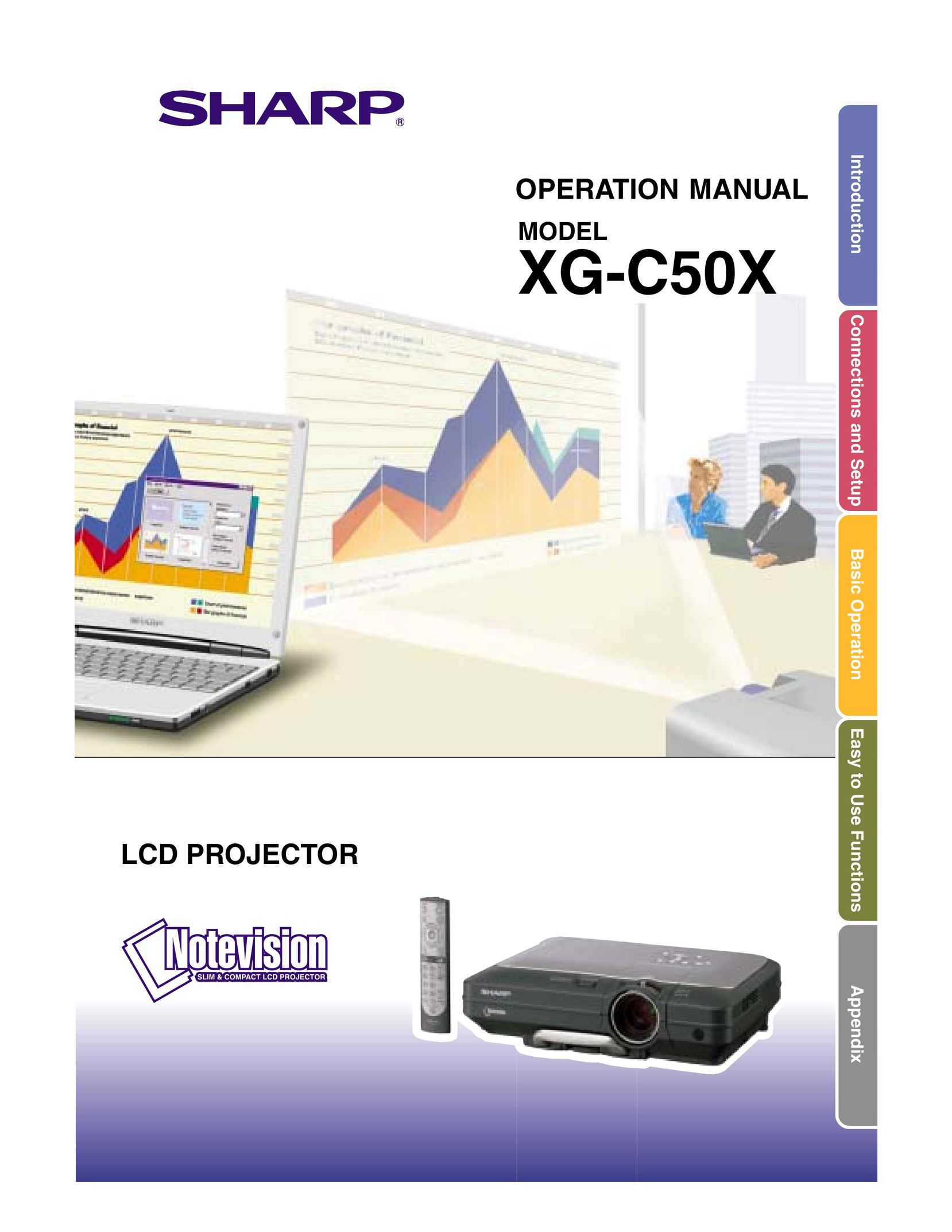 Sharp XG-C50X Projection Television User Manual