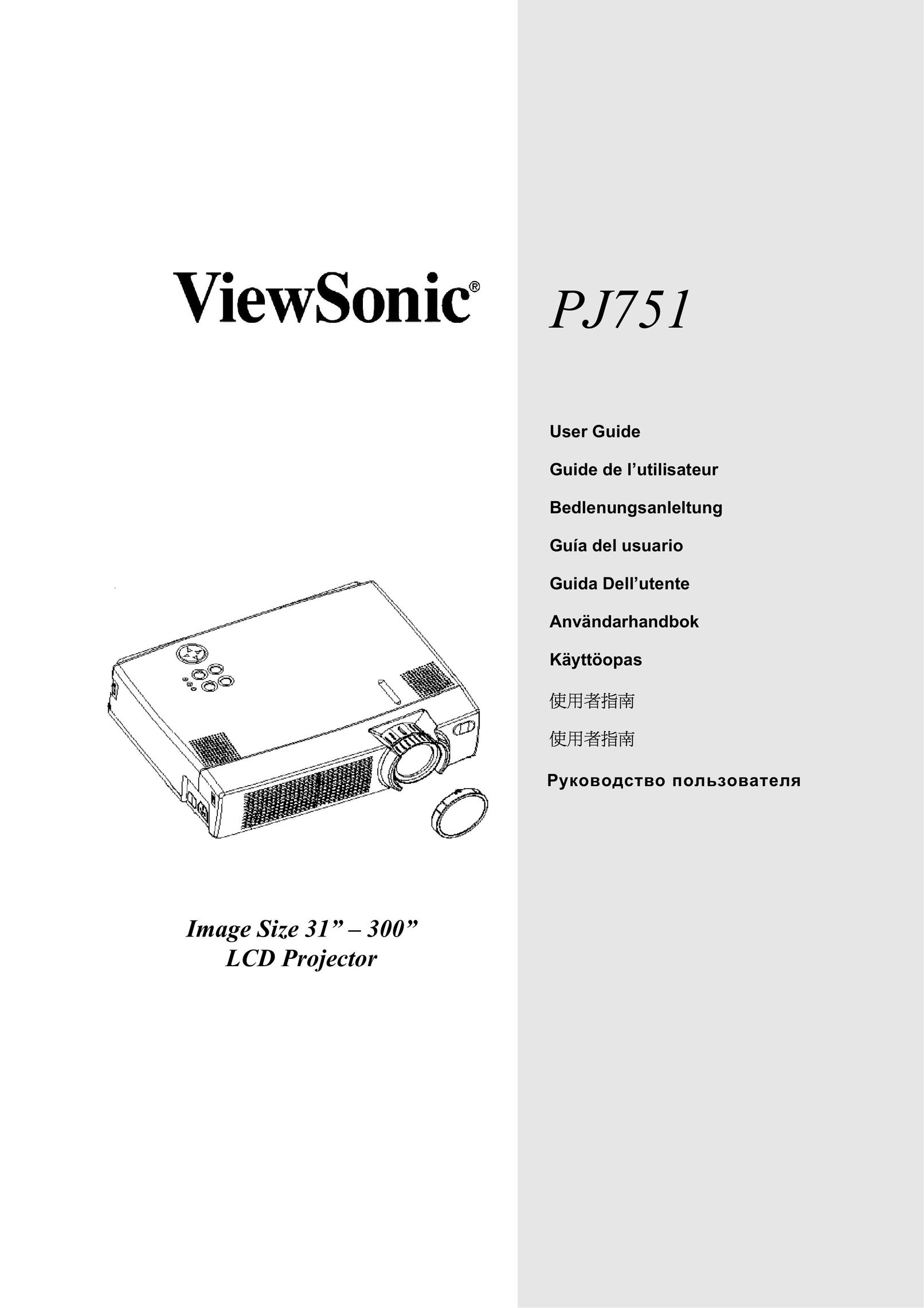 ViewSonic PJ751 Projection Television User Manual