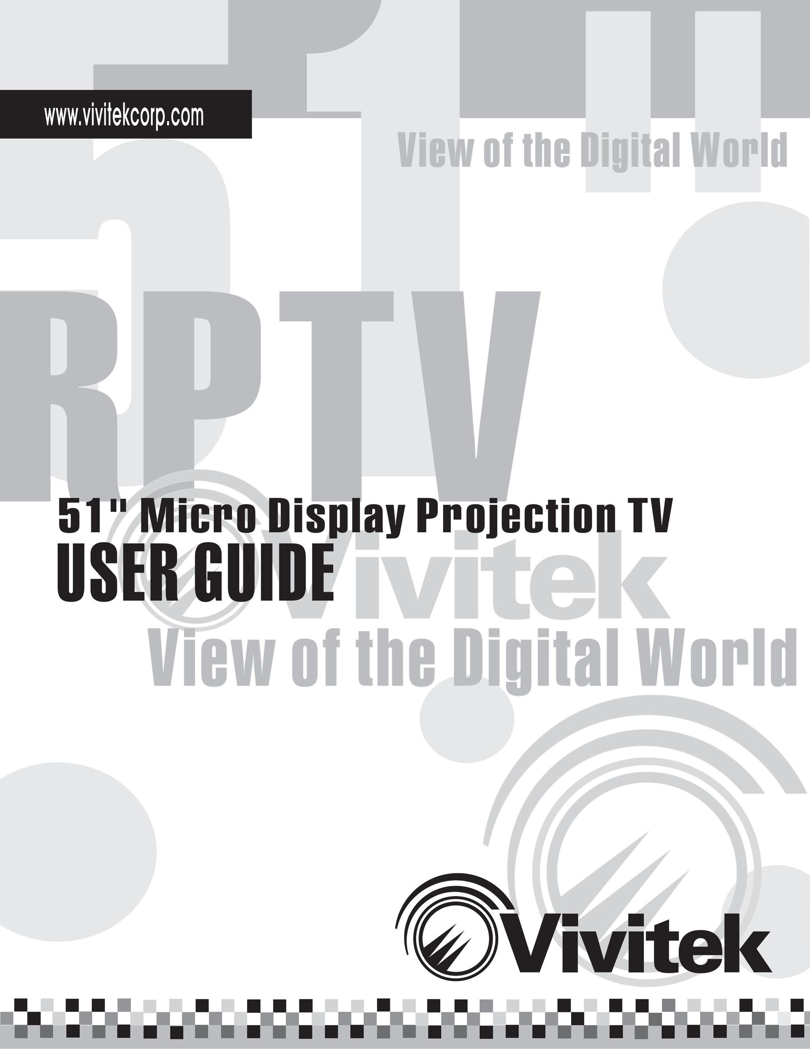 Vivitek 51" Micro Display Projection TV Projection Television User Manual