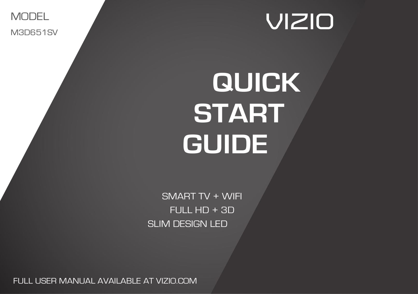 Vizio M3D651SV Projection Television User Manual
