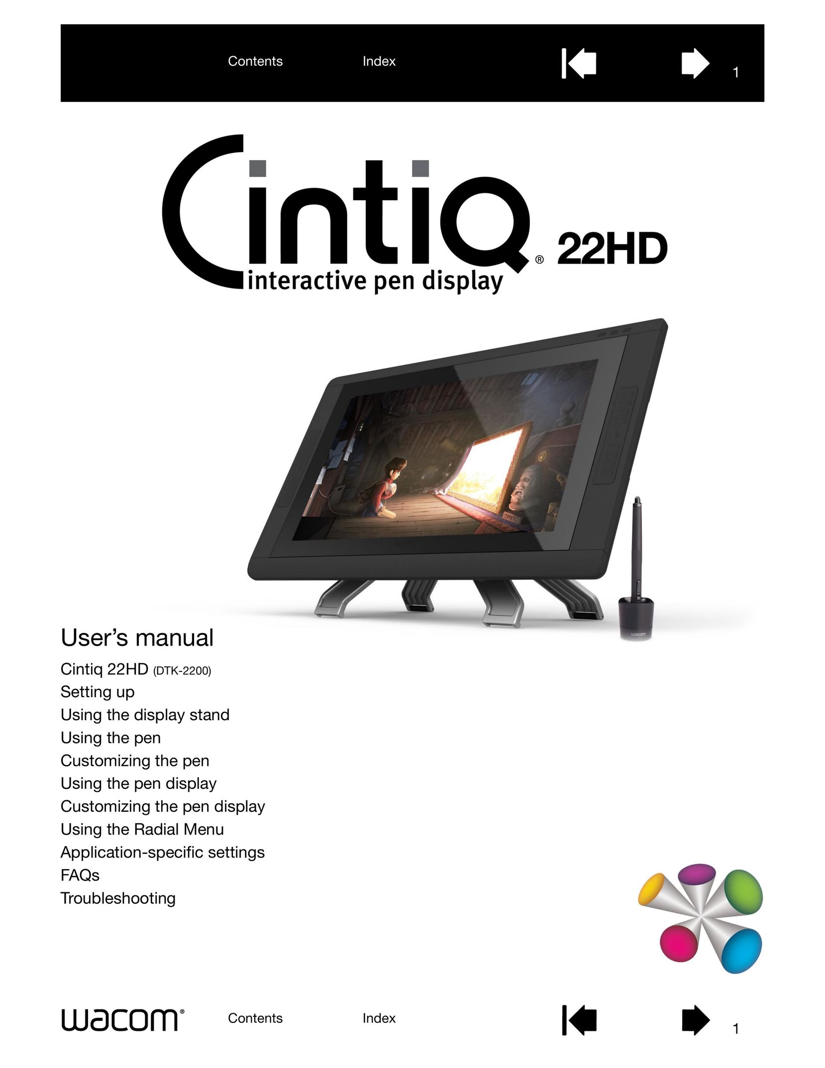 Wacom DTK-2200 Projection Television User Manual