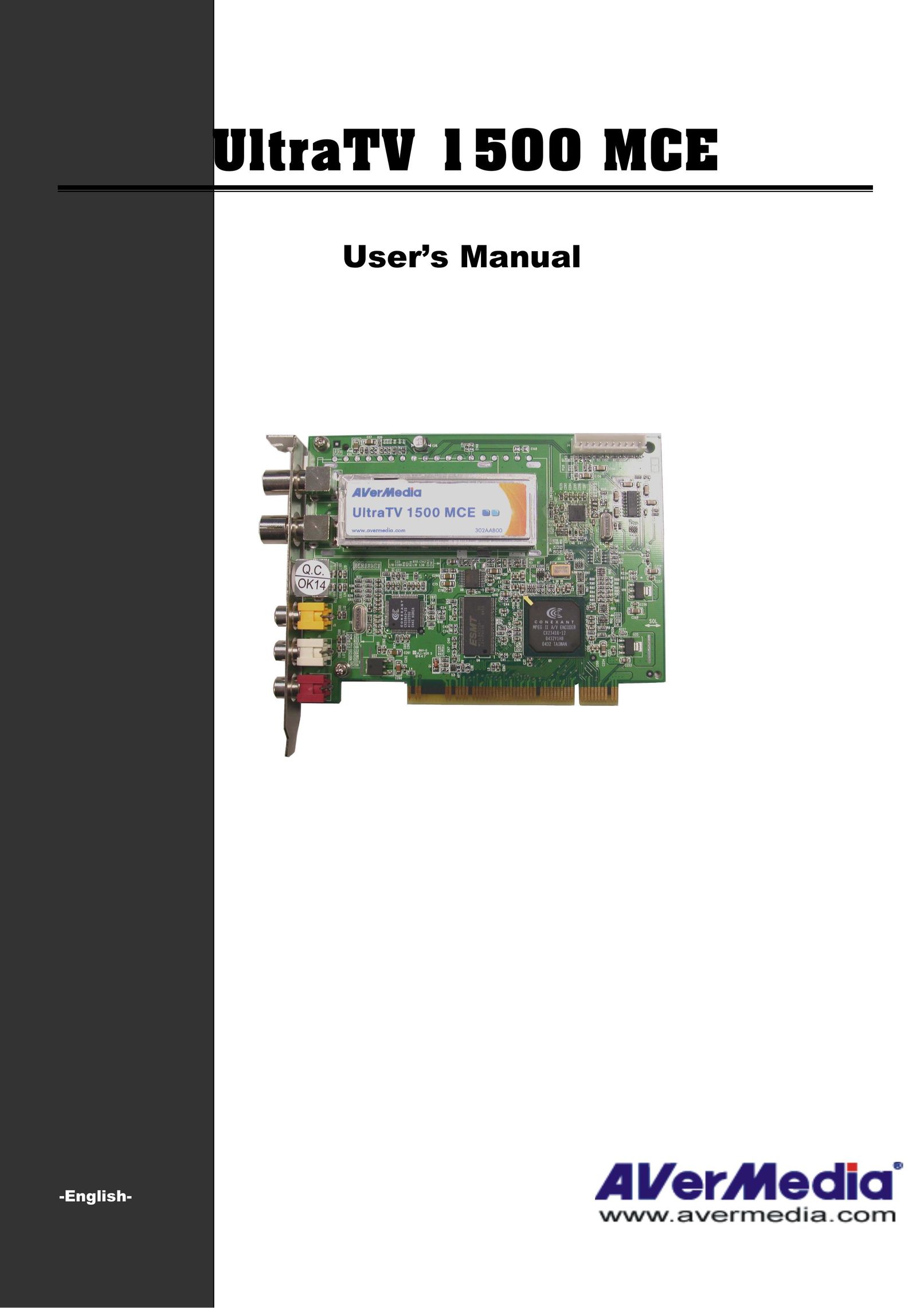 AVerMedia Technologies 1500 MCE Satellite TV System User Manual