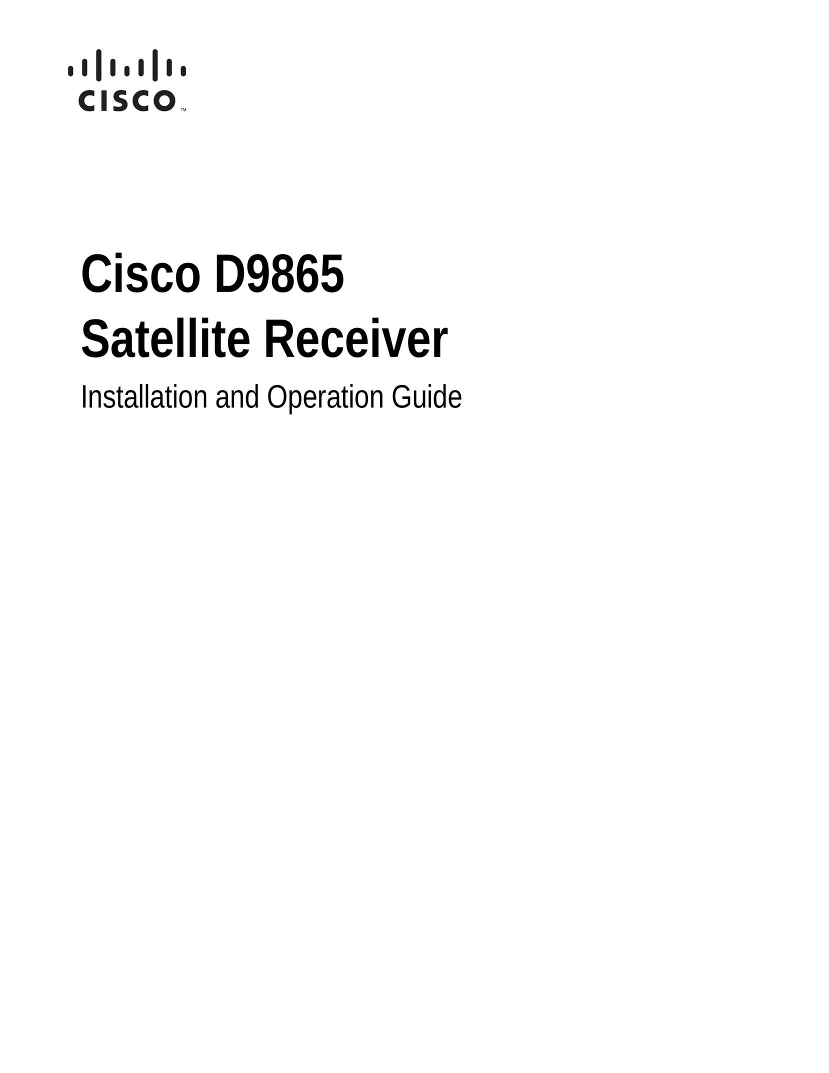 Cisco Systems 4028650000000 Satellite TV System User Manual