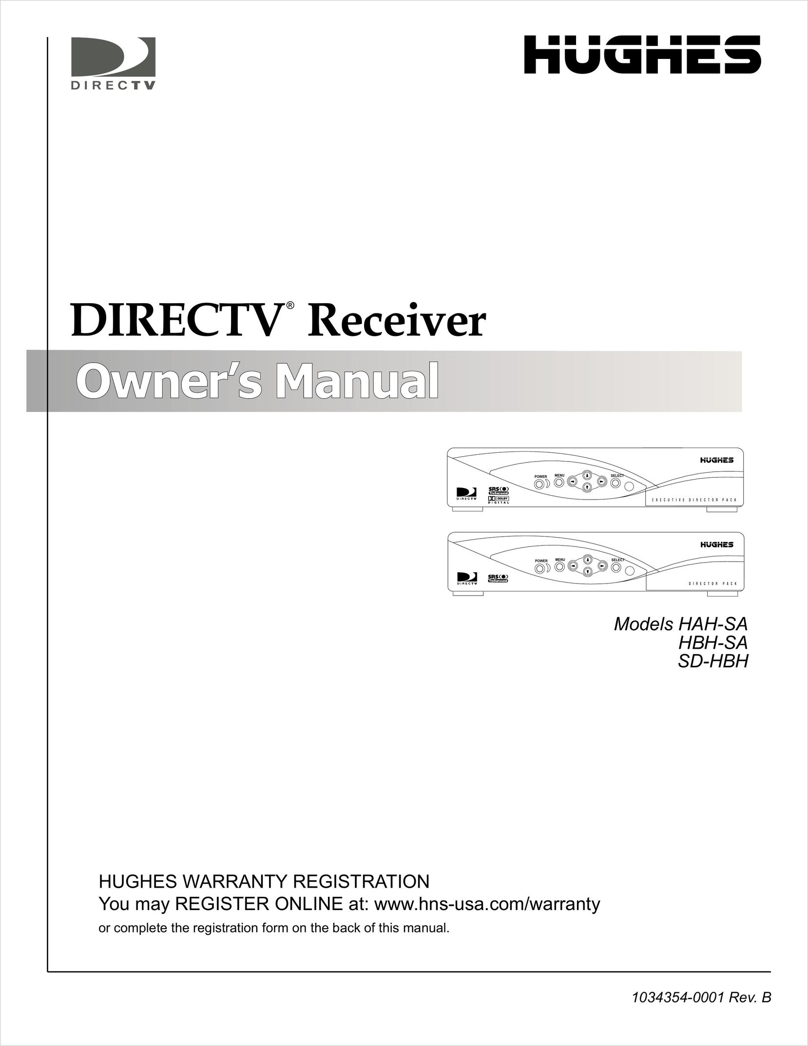 DirecTV HBH-SA Satellite TV System User Manual