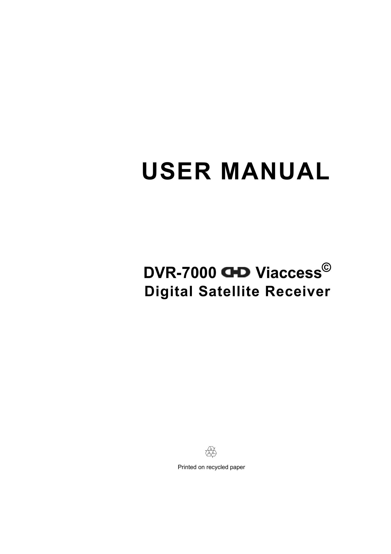 Dish Network DVR-7000 Satellite TV System User Manual
