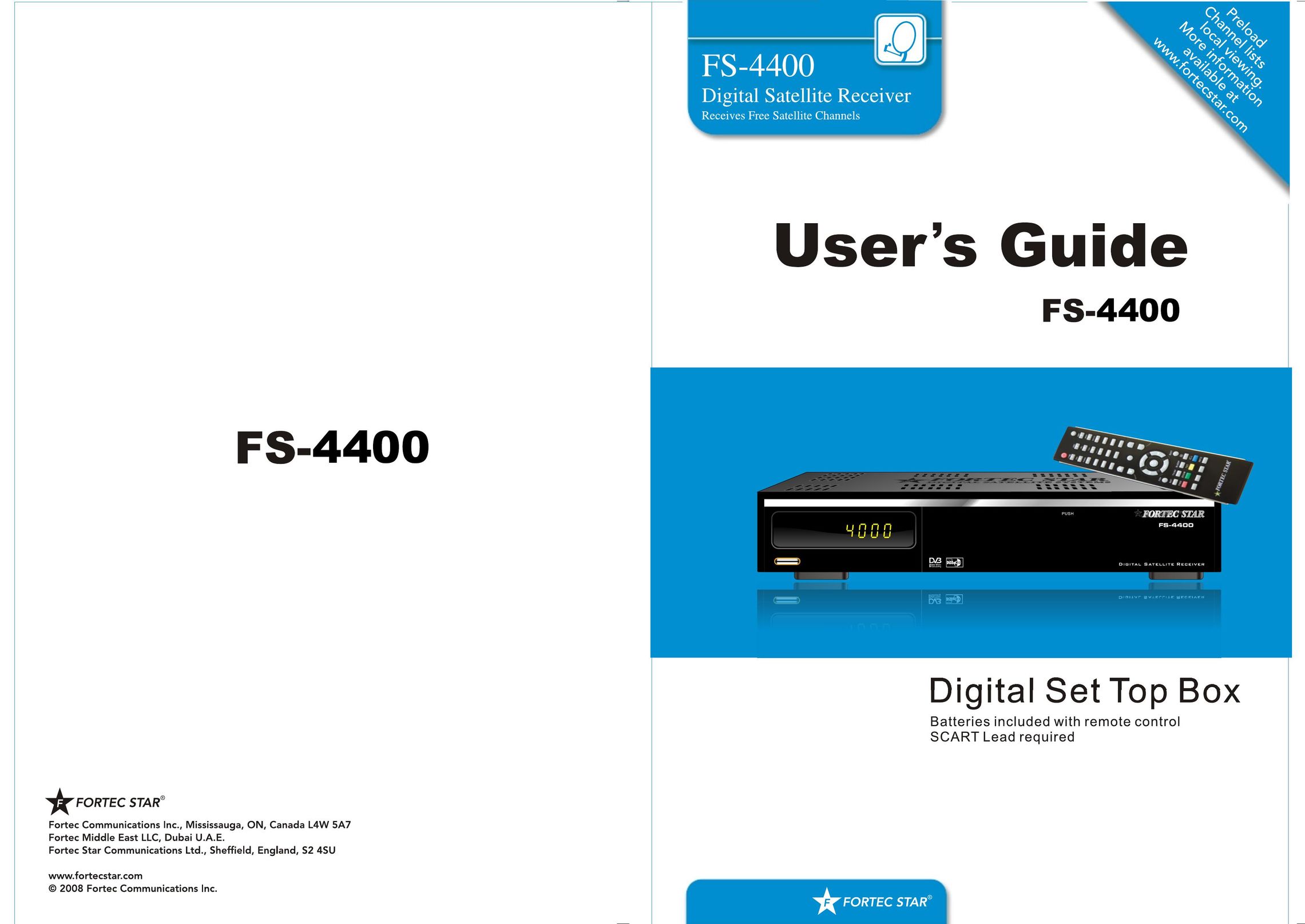 Fortec FS-4400 Satellite TV System User Manual