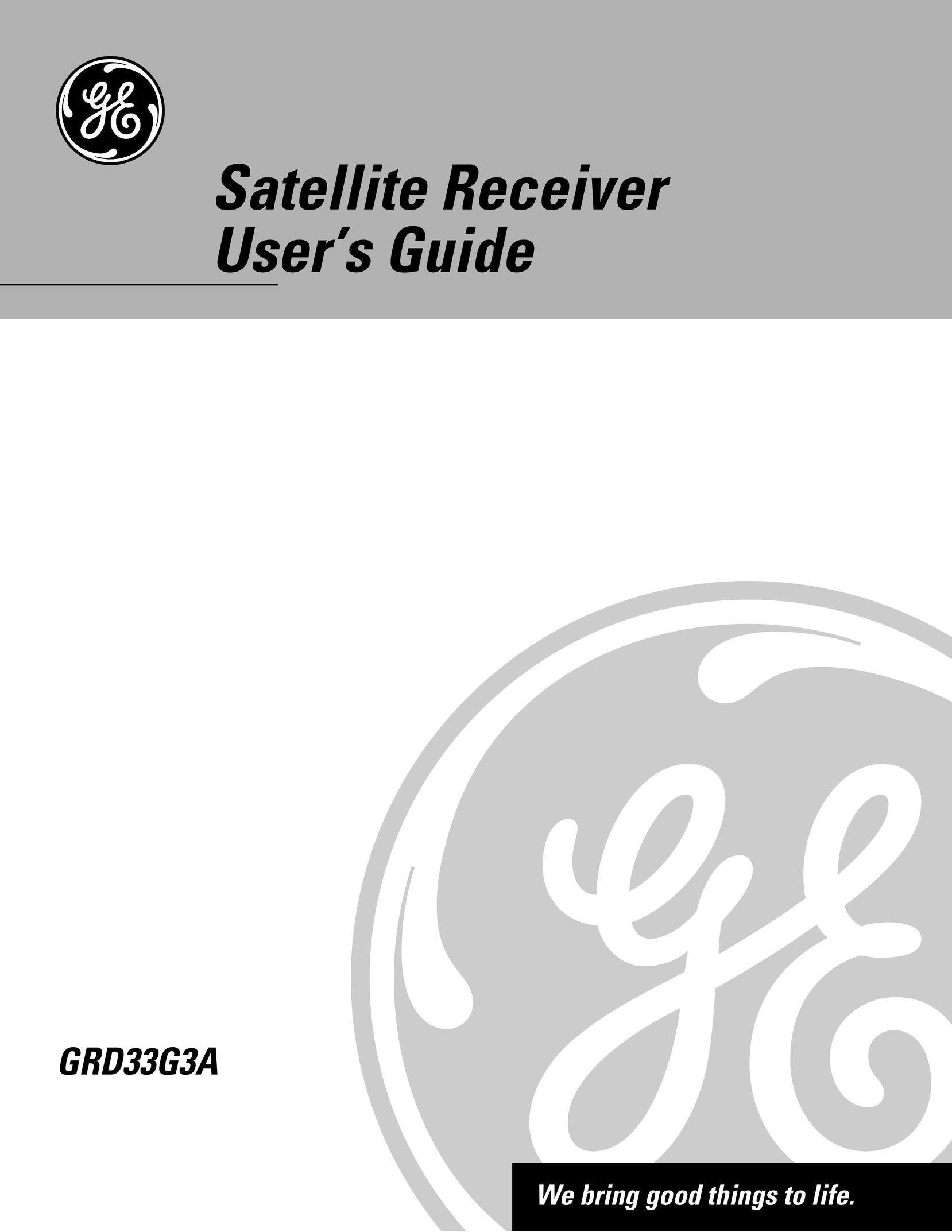 GE GRD33G3A Satellite TV System User Manual