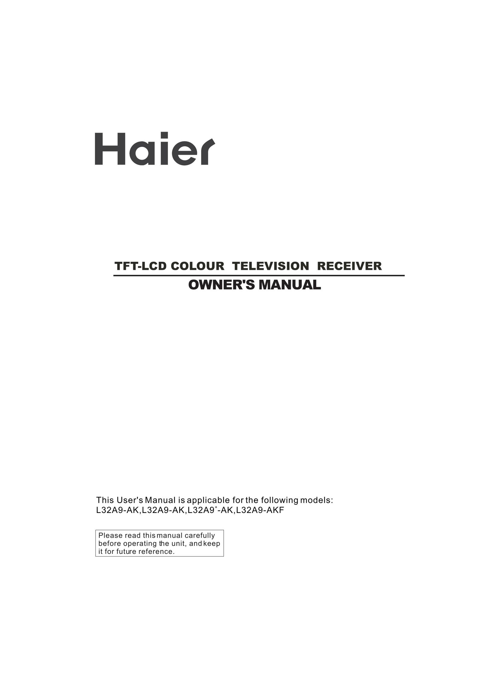 Haier L32A9-AKF Satellite TV System User Manual