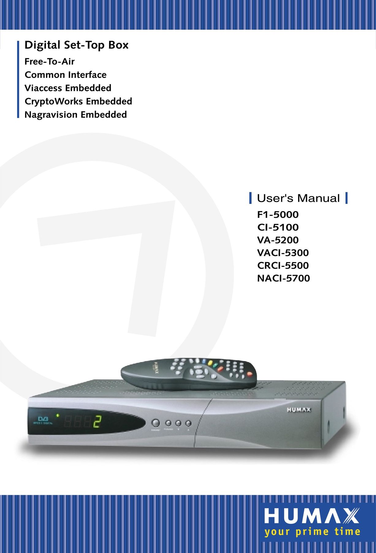 Humax CI-5100 Satellite TV System User Manual