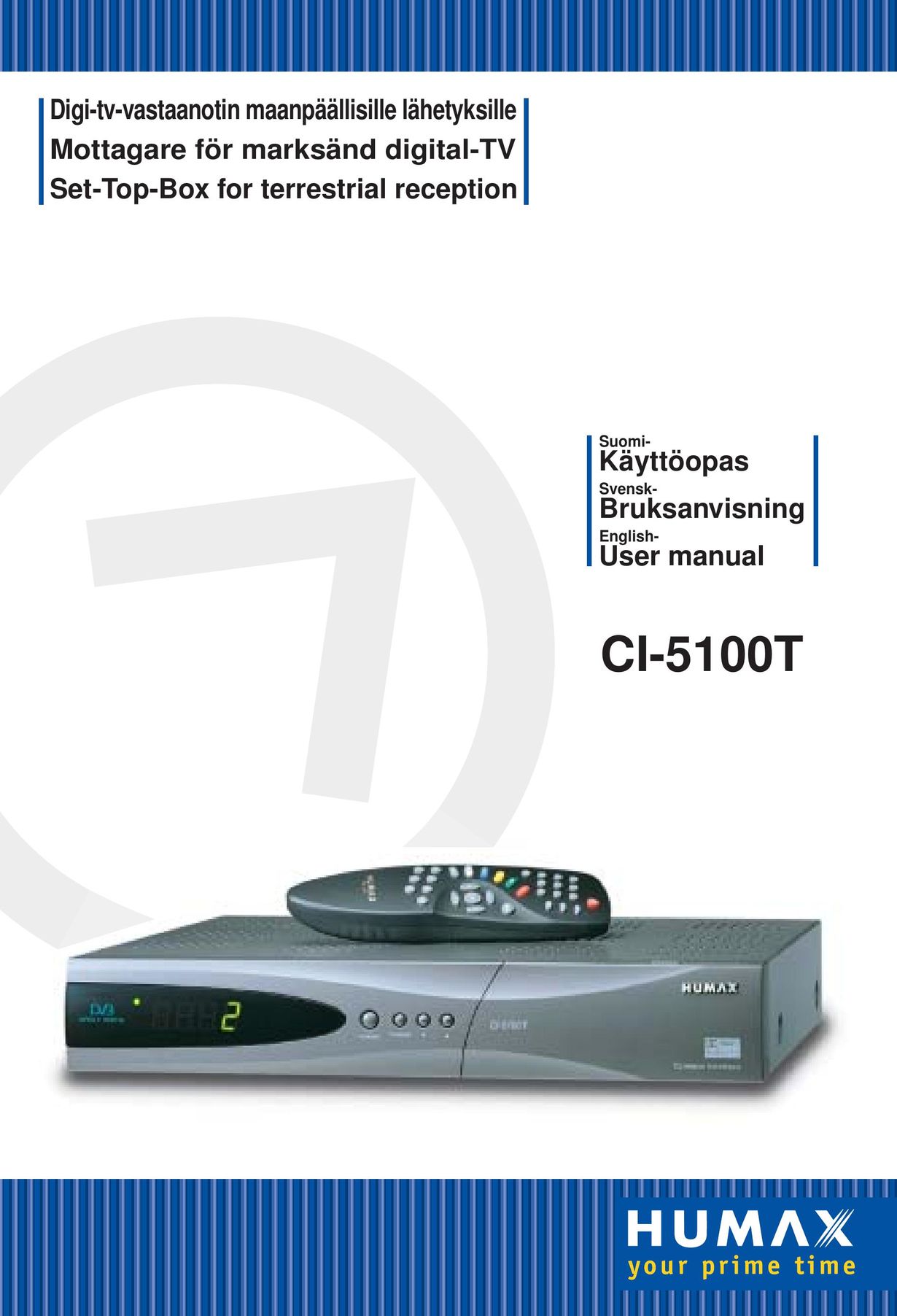 Humax CI5-100T Satellite TV System User Manual