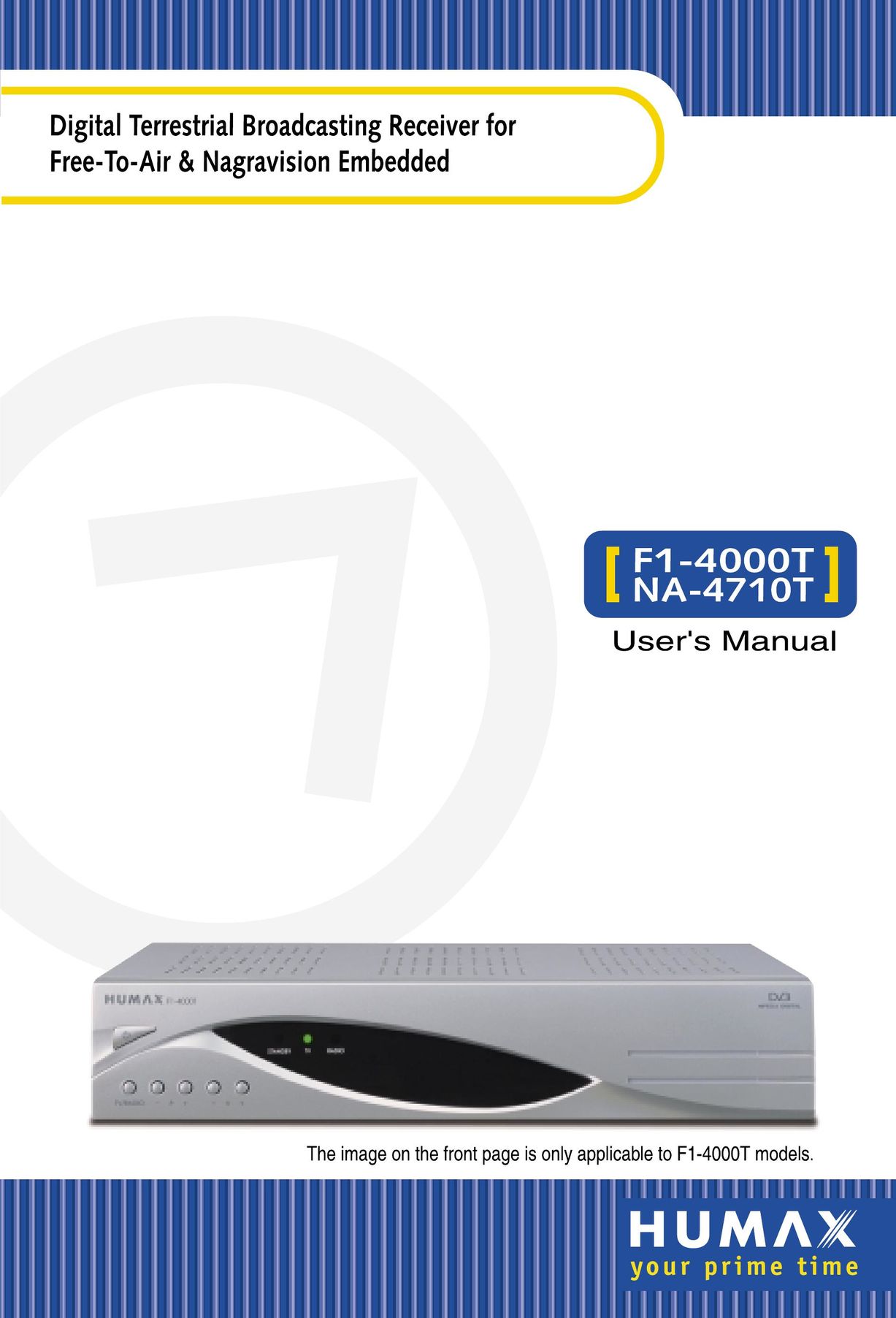 Humax F1-4000T Satellite TV System User Manual