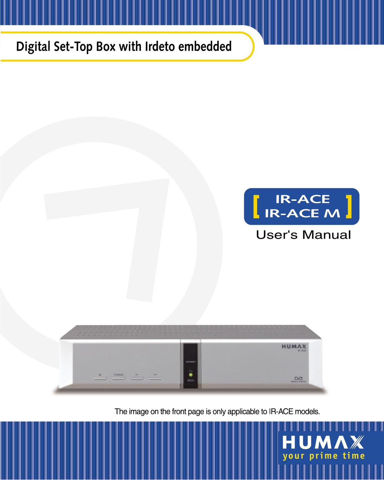 Humax IR-ACE Satellite TV System User Manual