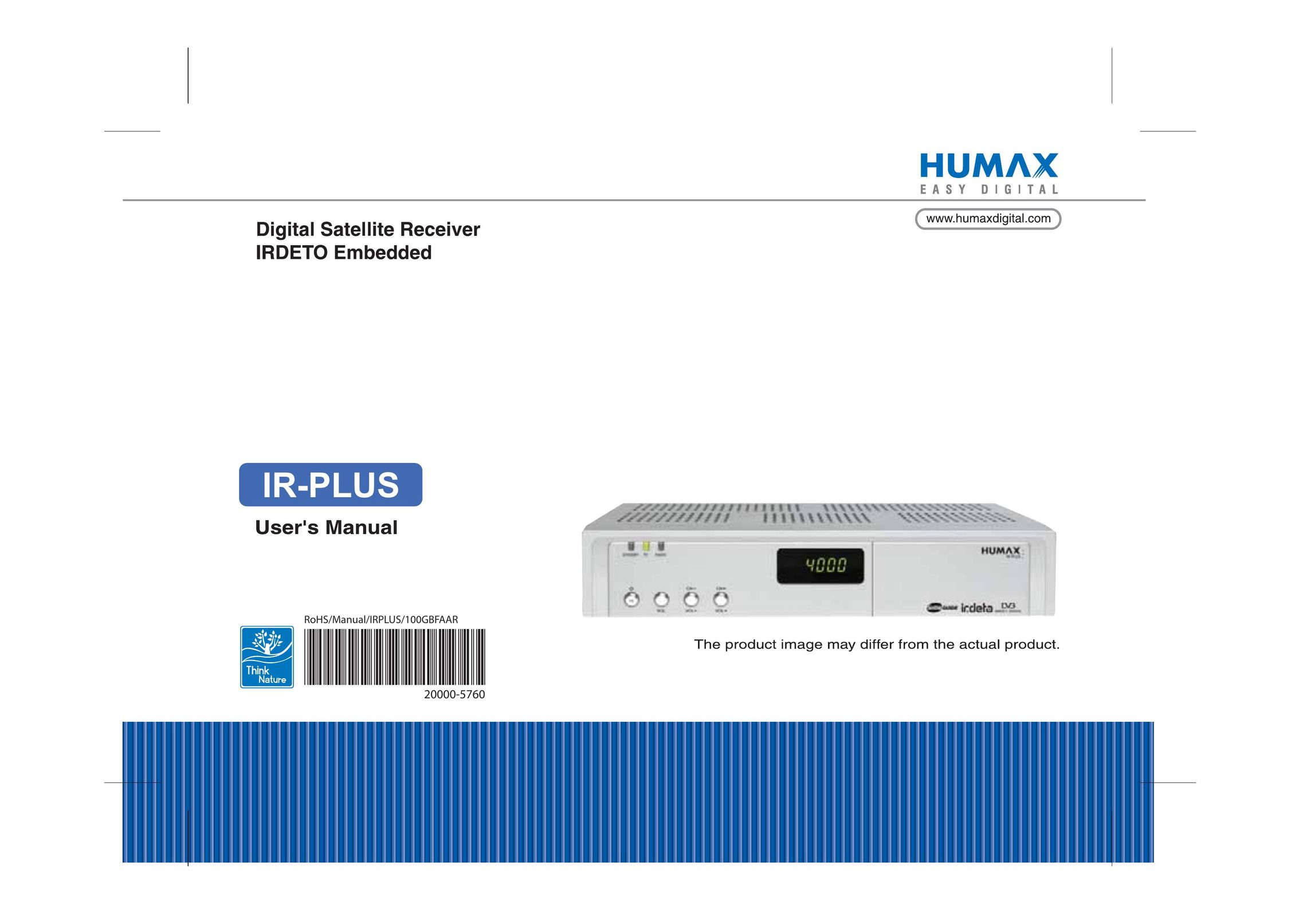 Humax IR-PLUS Satellite TV System User Manual
