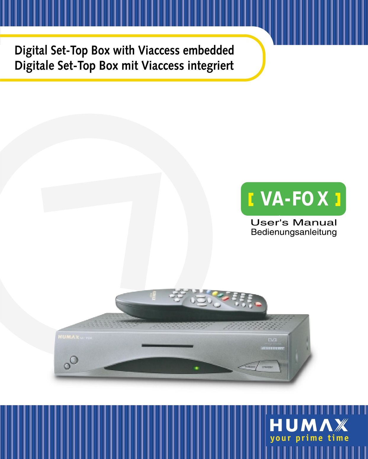 Humax VA-FOX Satellite TV System User Manual