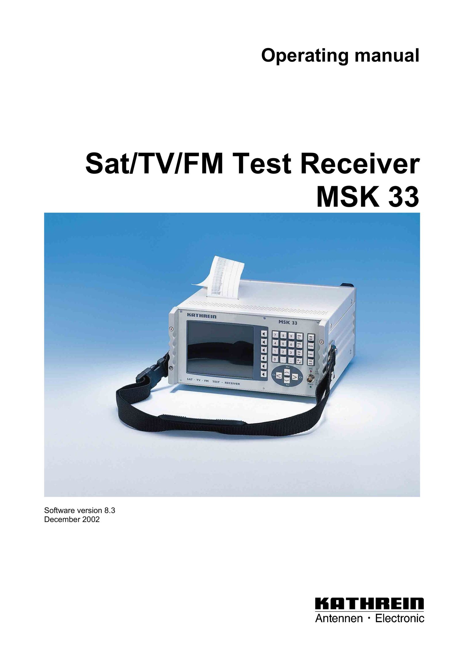 Kathrein 9986492 Satellite TV System User Manual