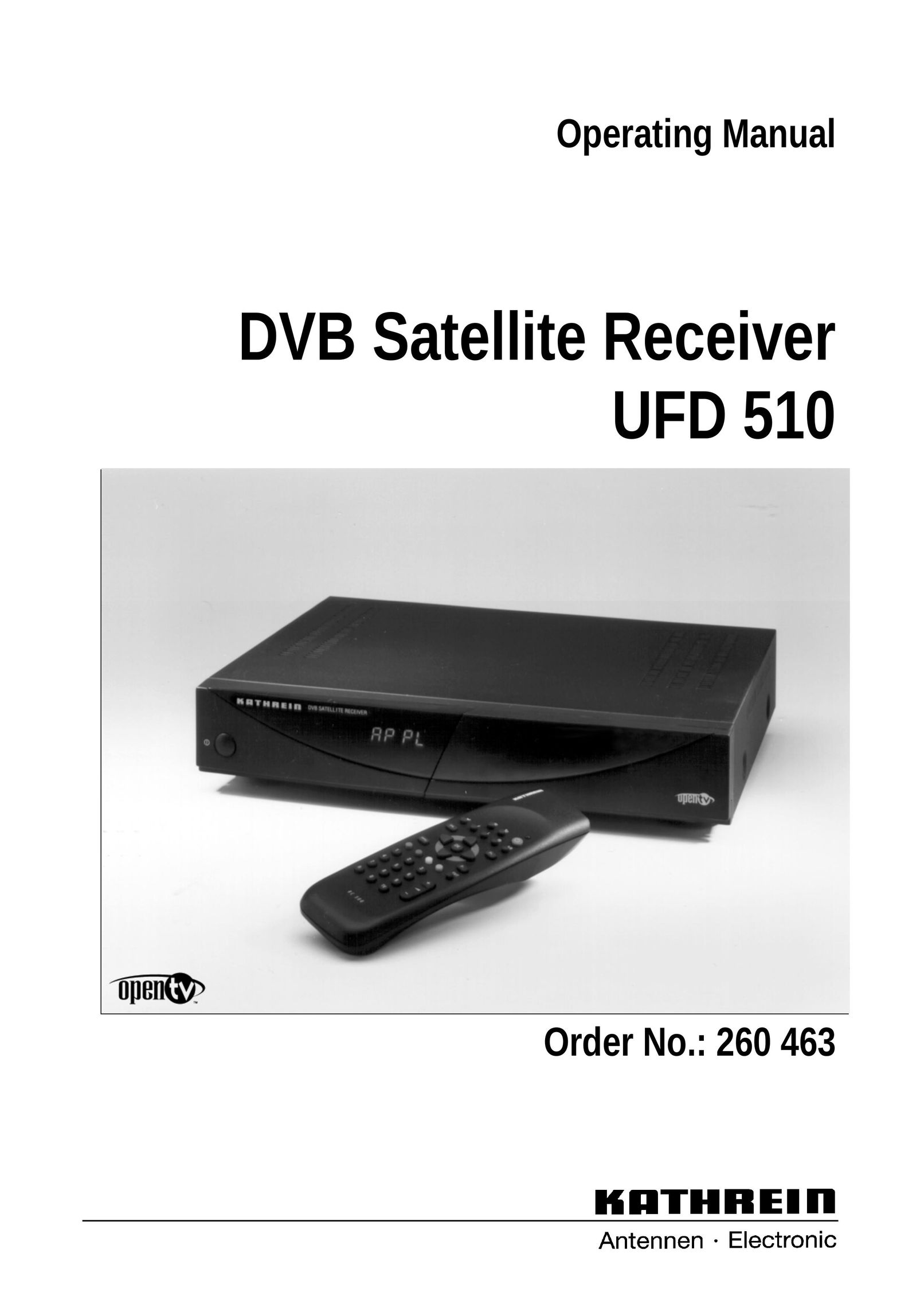 Kathrein UFD 510 Satellite TV System User Manual
