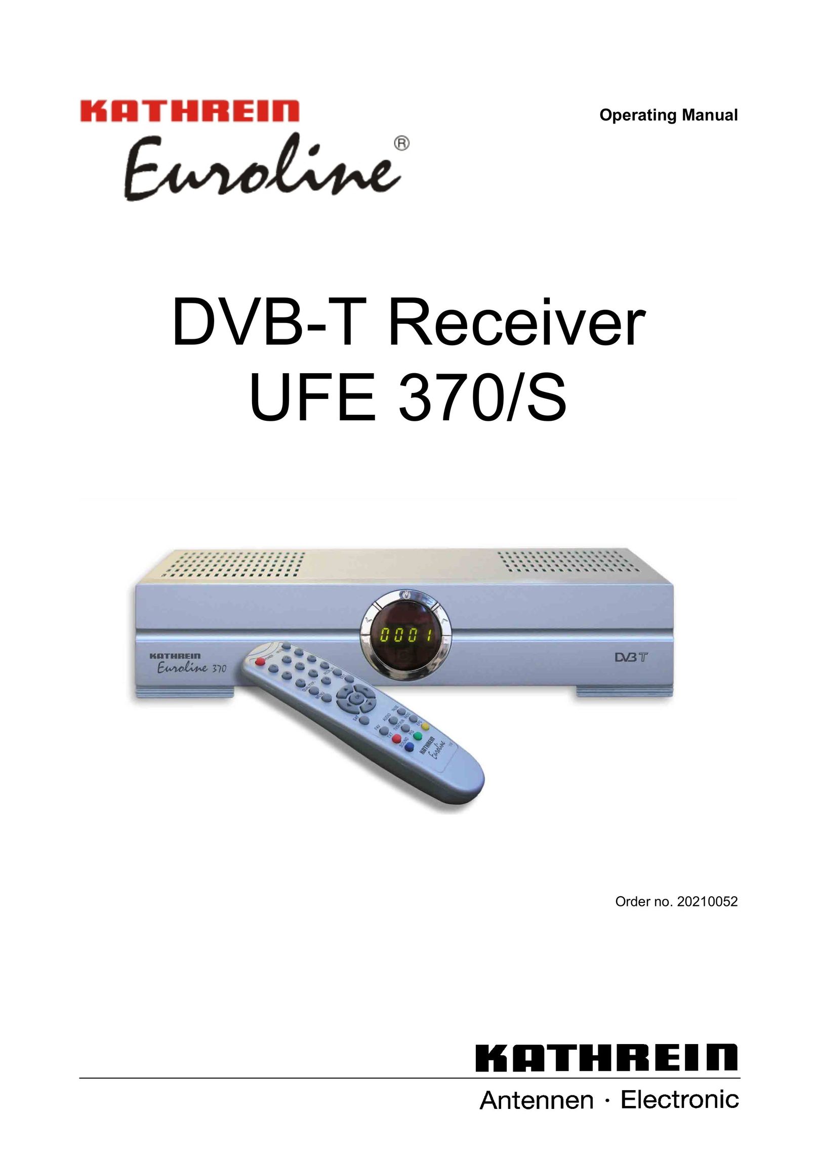 Kathrein UFE 370/S Satellite TV System User Manual
