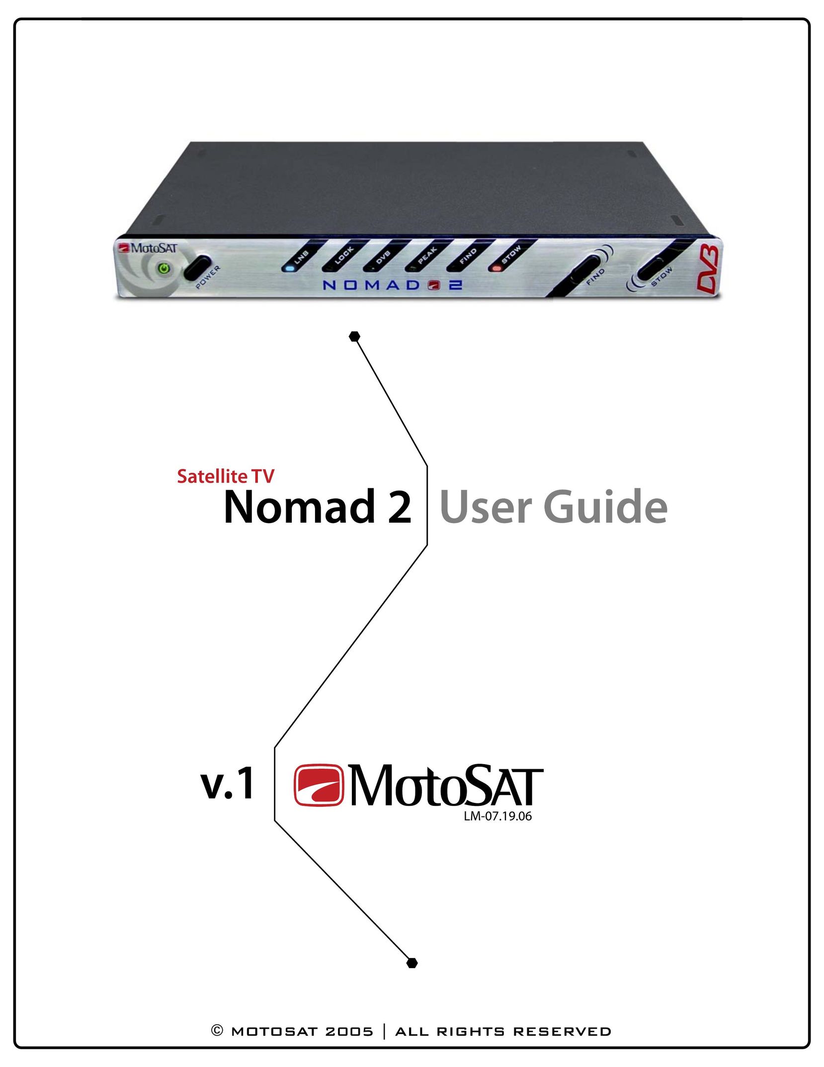 MotoSAT Nomad 2 Satellite TV System User Manual