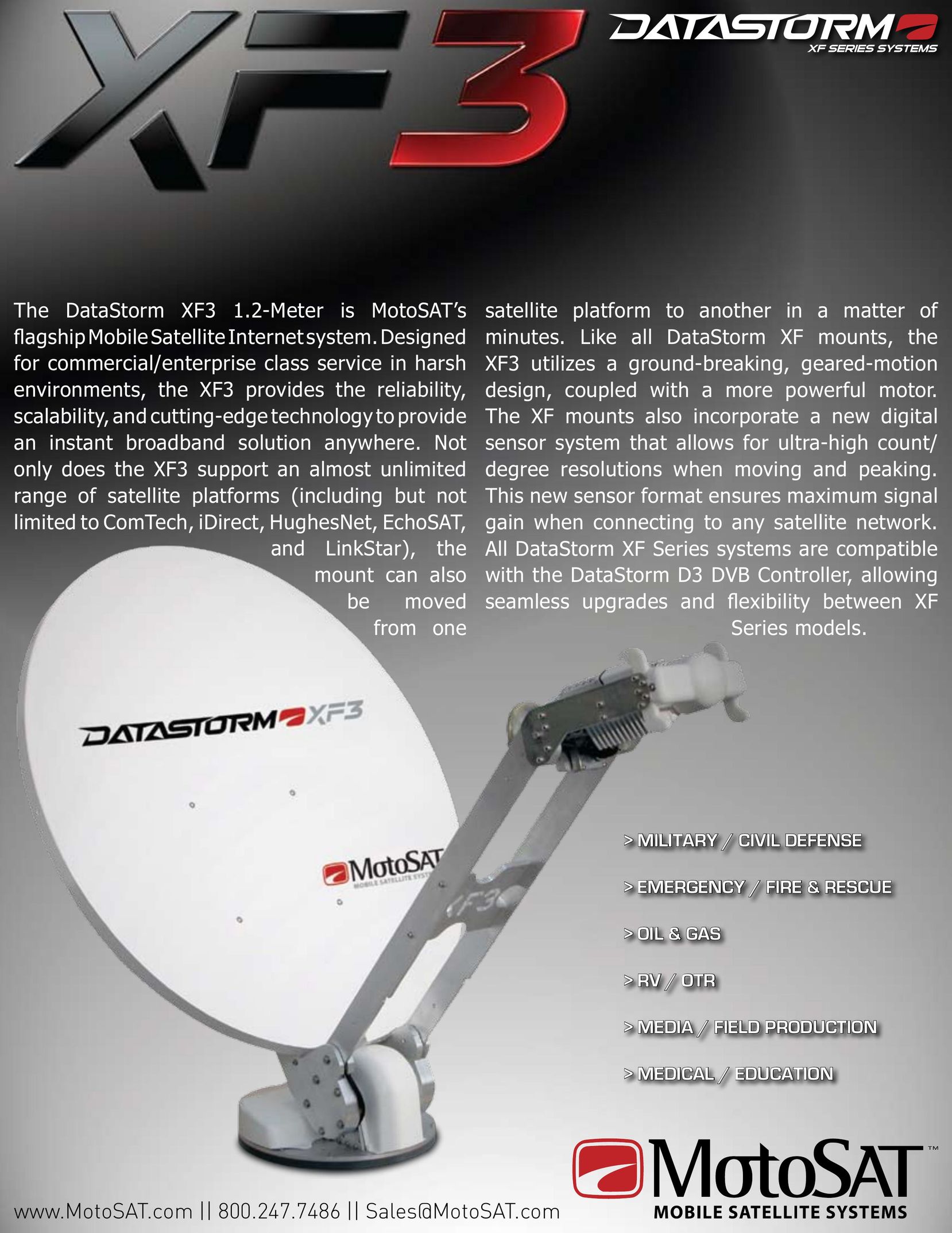 MotoSAT XF3 Satellite TV System User Manual