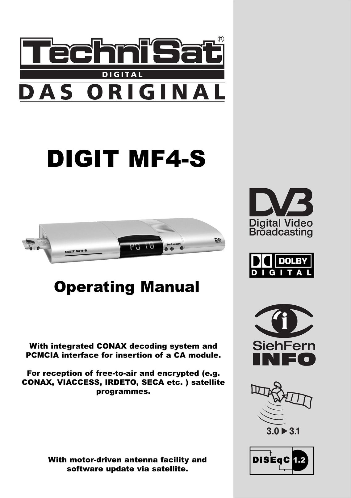 TechniSat DIGIT MF4-S Satellite TV System User Manual