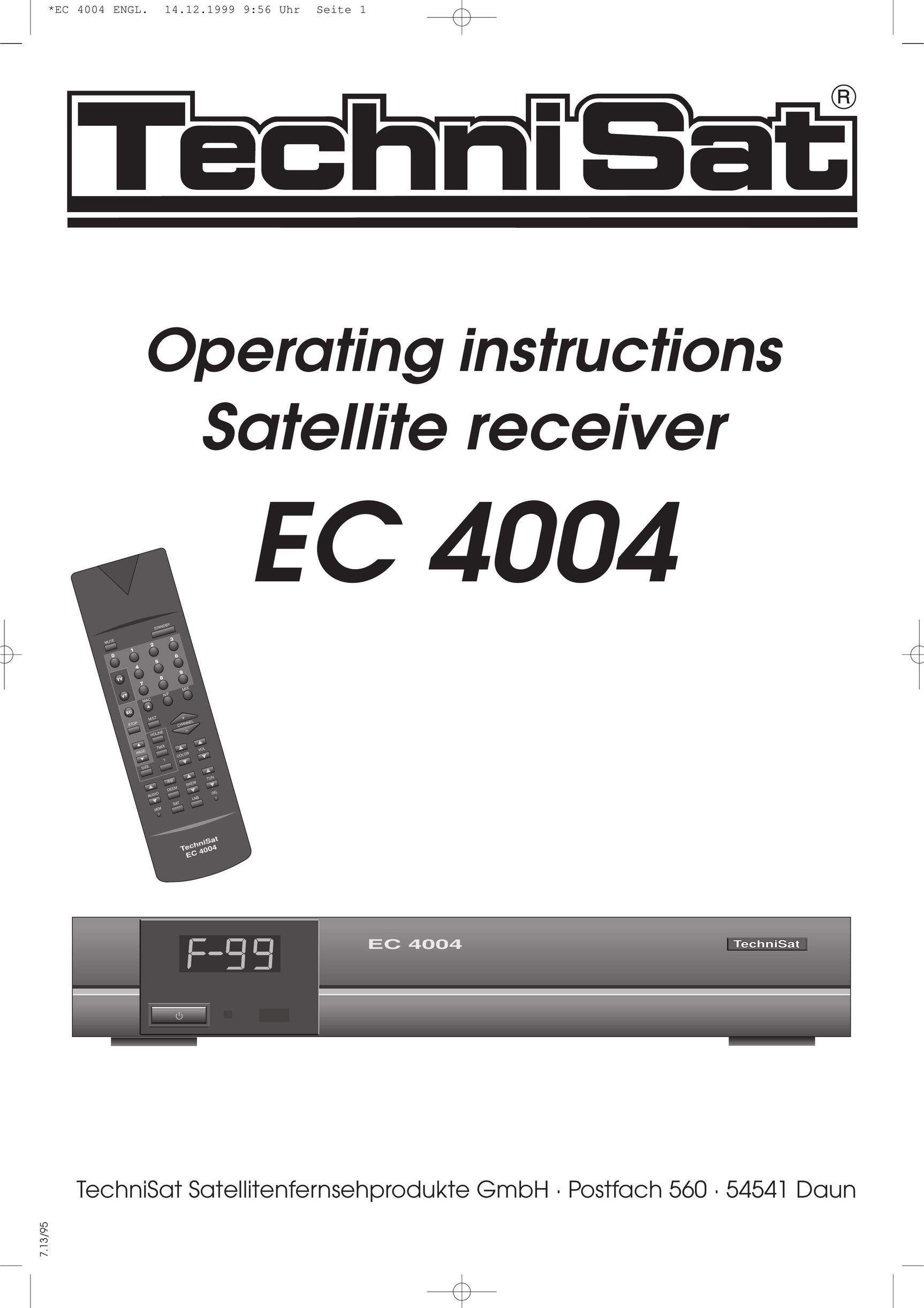 TechniSat EC 4004 Satellite TV System User Manual