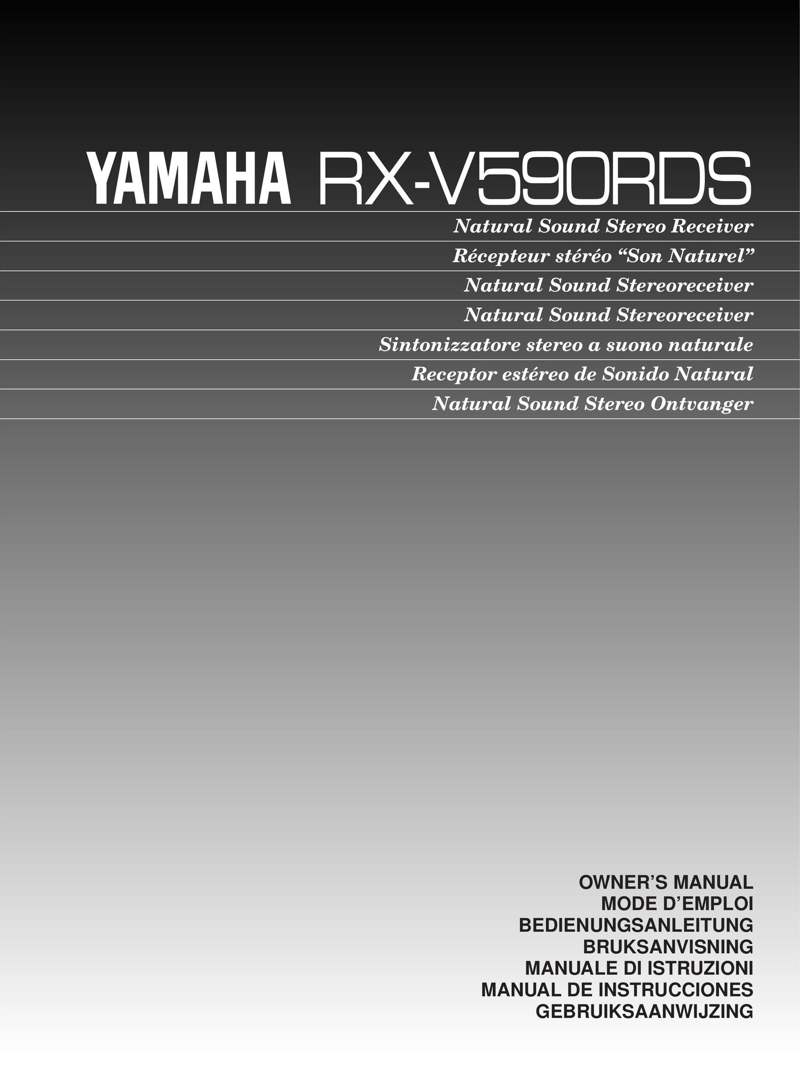 Yamaha RX-V590RDS Satellite TV System User Manual