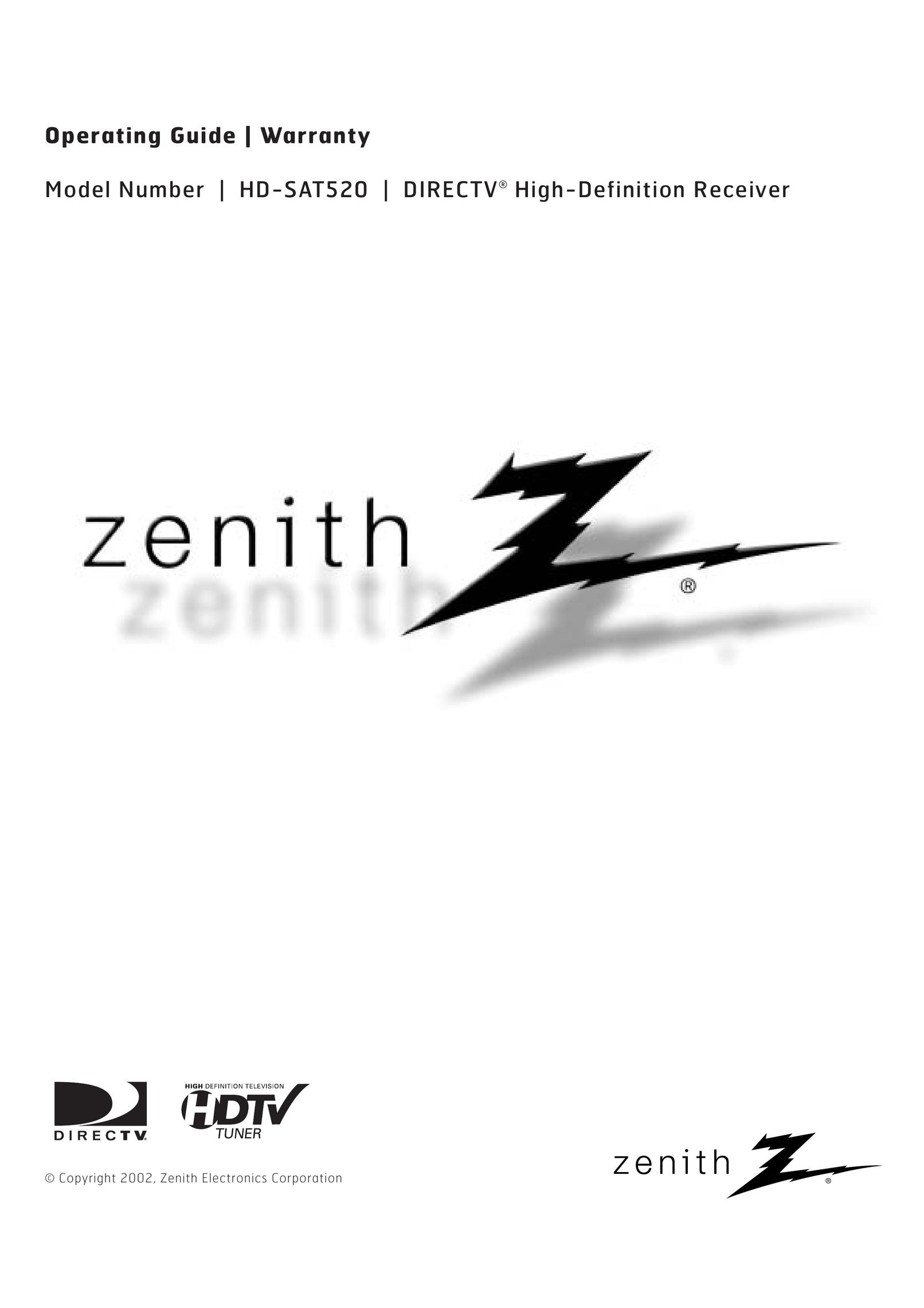 Zenith HD-SAT520 Satellite TV System User Manual