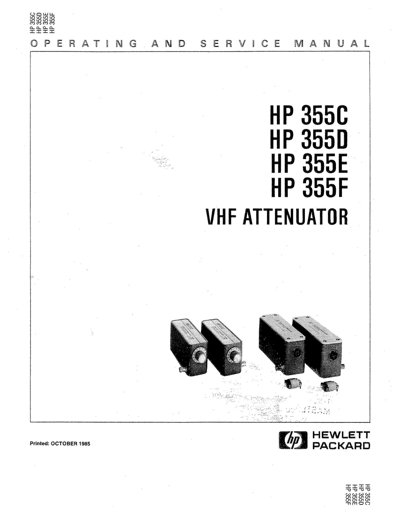 HP (Hewlett-Packard) HP 355F TV Antenna User Manual