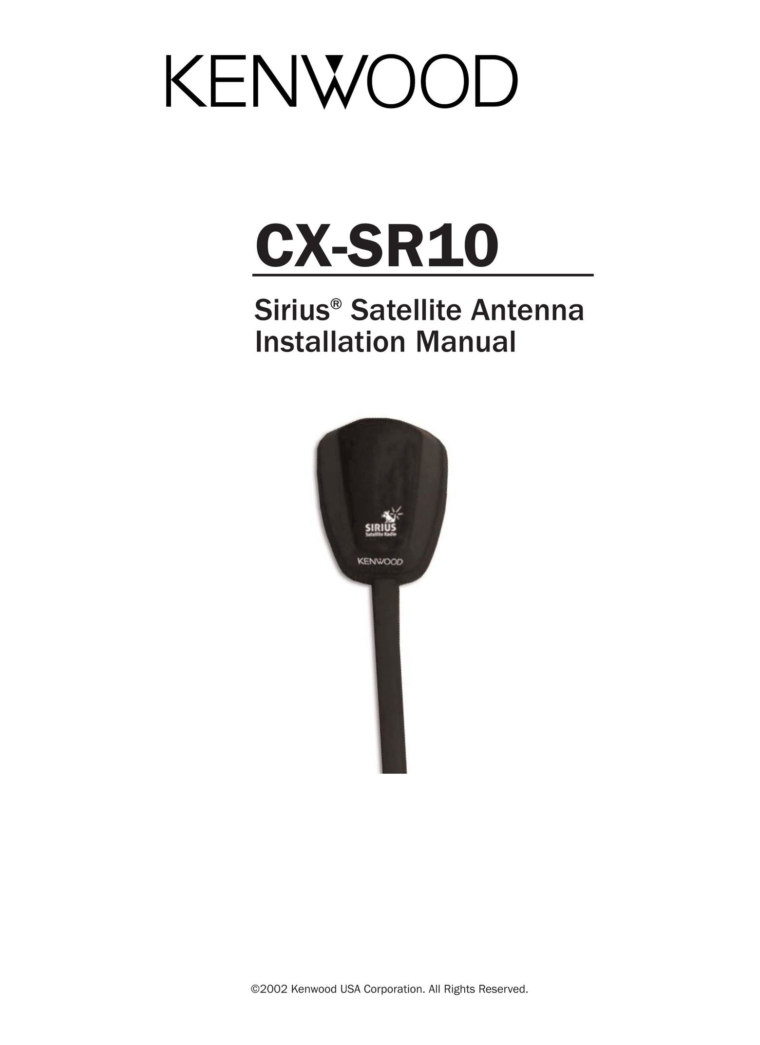Kenwood CX-SR10 TV Antenna User Manual