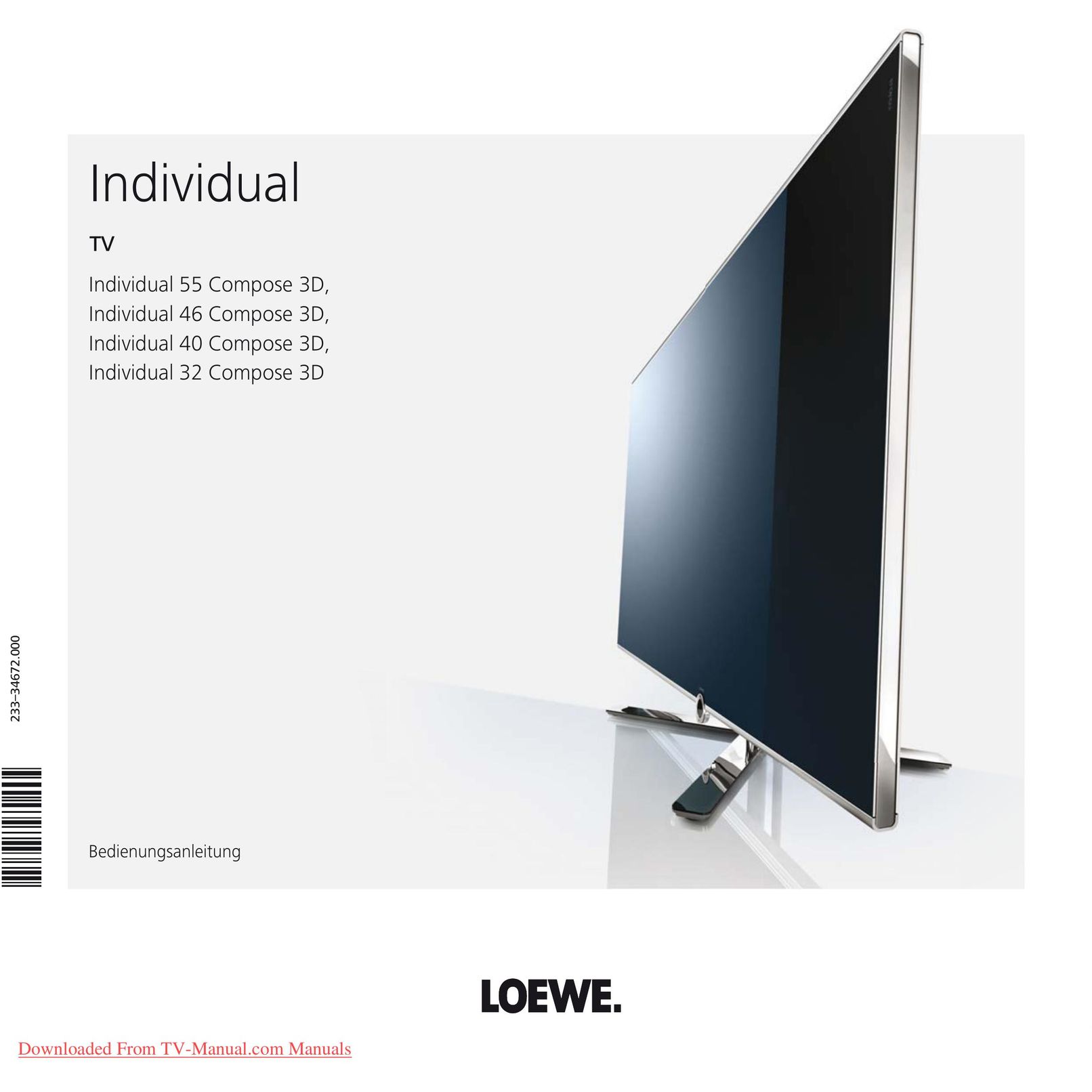 Loewe Individual 55 Compose 3D TV Antenna User Manual